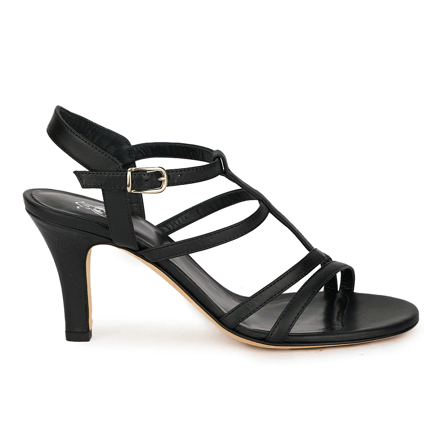 Sandale dama din piele naturala cu toc subtire 8 cm 17718