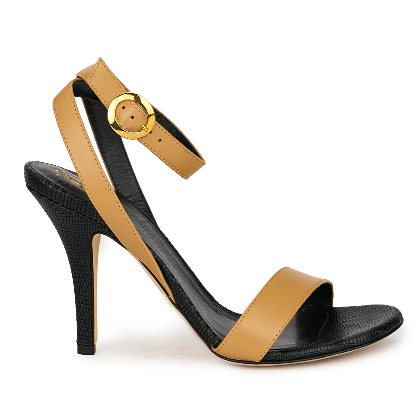 Sandale dama din piele naturala cu toc subtire 10 cm 17734
