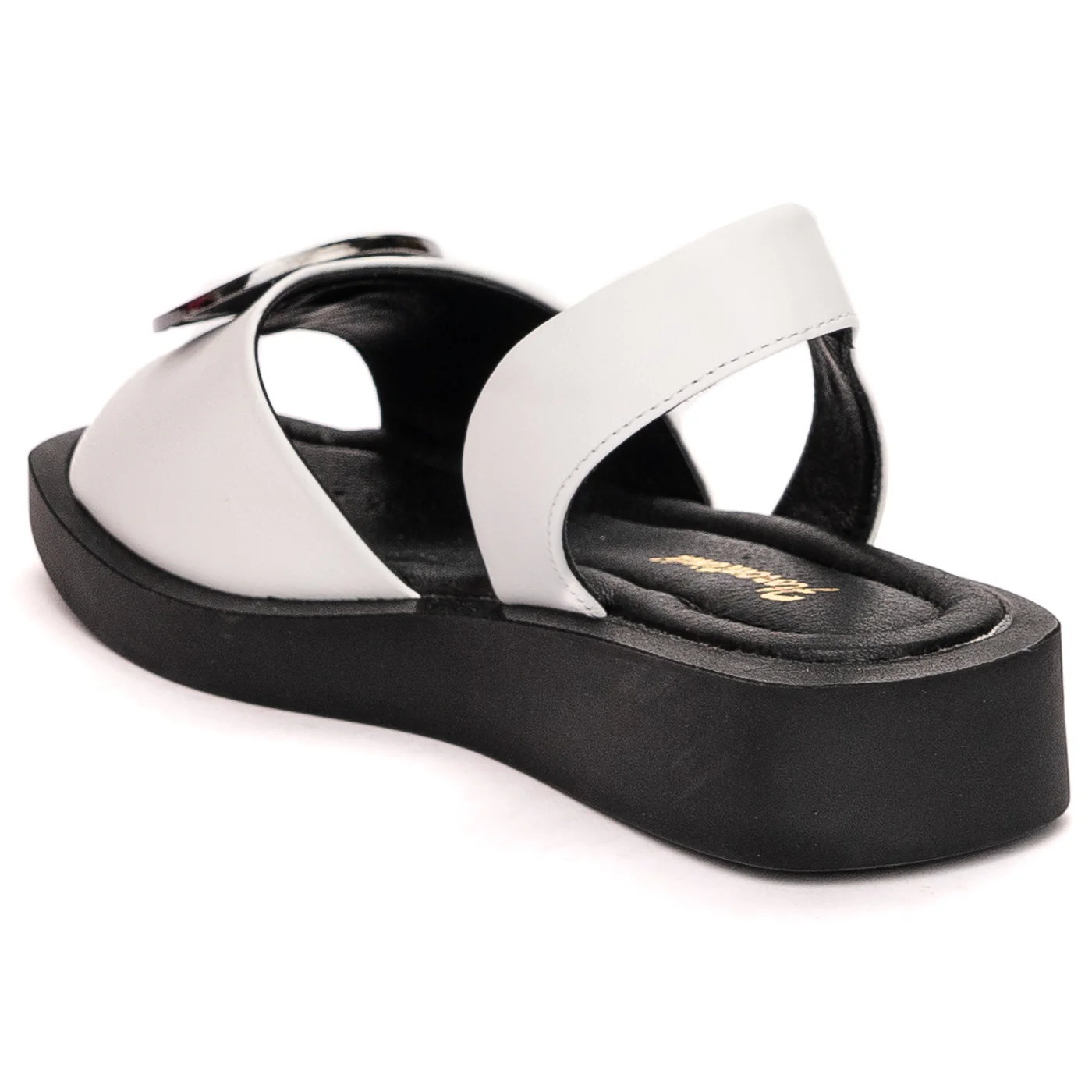 Sandale dama din piele naturala alba cu platforma 13596 - Image 2