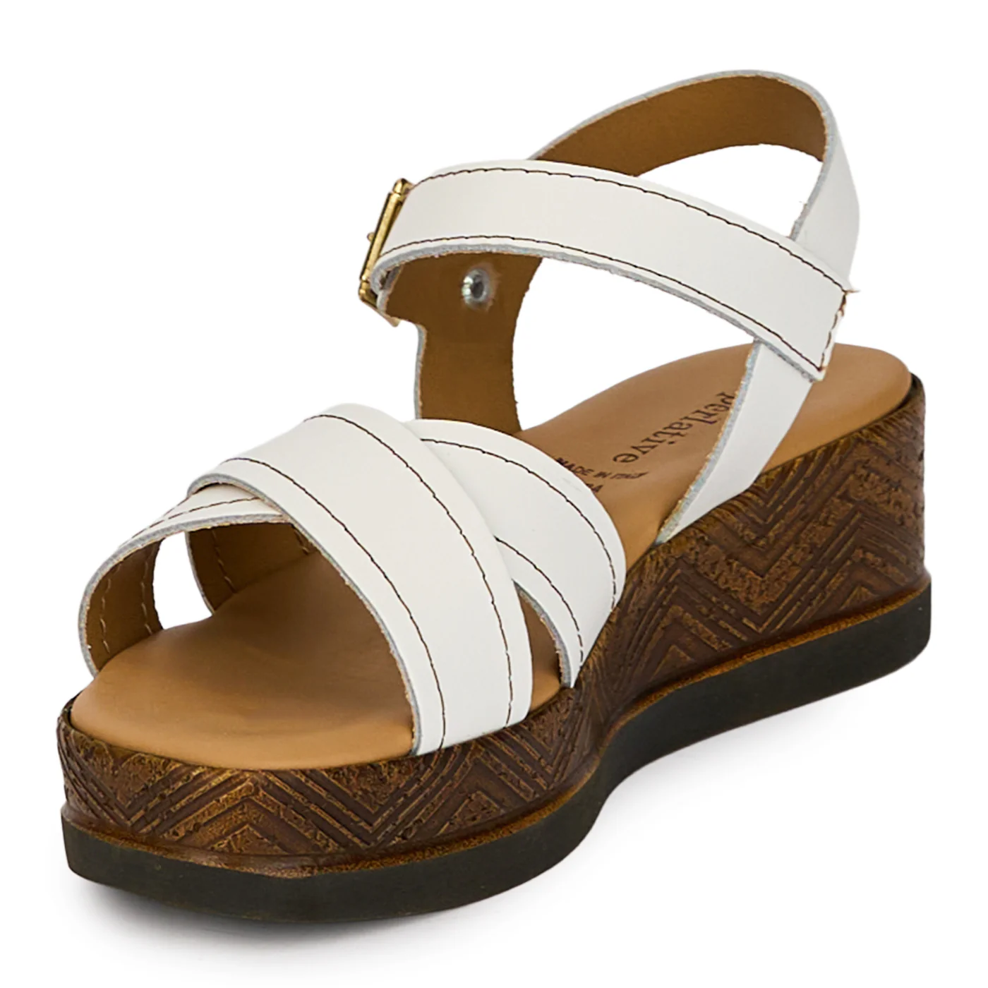 Sandale dama din piele naturala alba cu platforma 5 cm 18342 - Image 3
