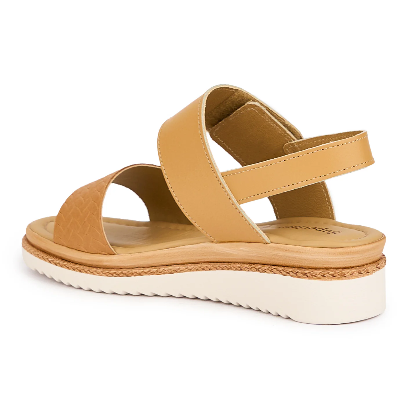 Sandale dama din piele naturala bej cu platforma 4 cm 16126 - Image 2