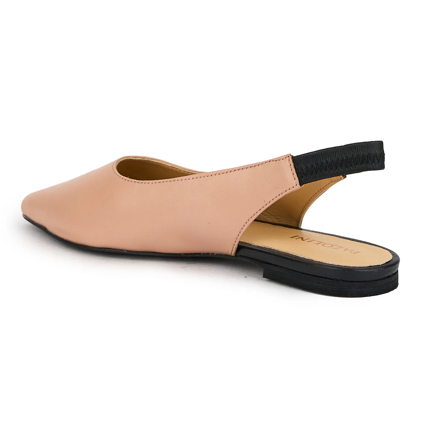 Sandale dama din piele naturala bej-nude cu talpa joasa 16207 - Image 2