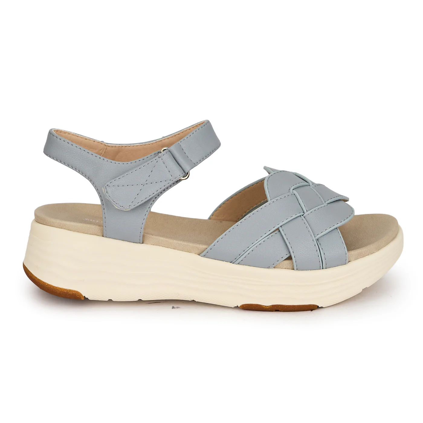 Sandale dama din piele naturala bleu 19734
