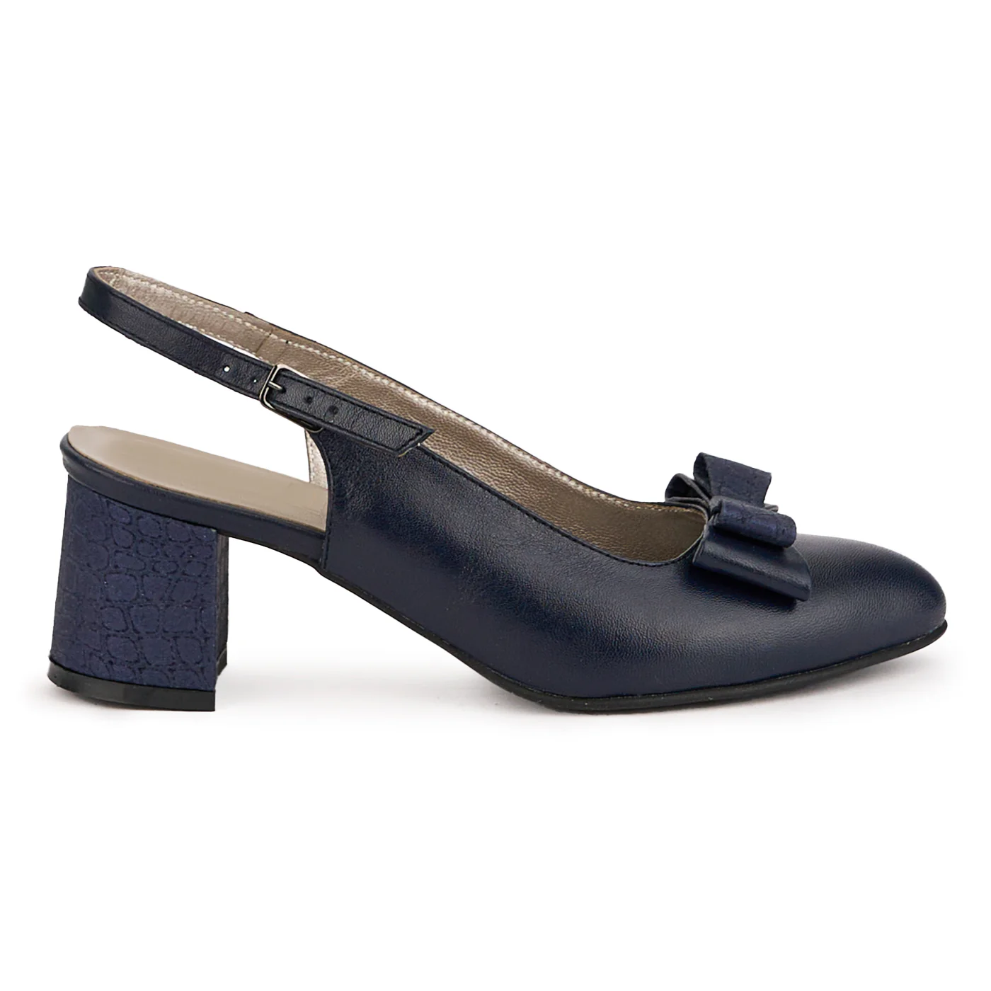 Sandale dama din piele naturala bleumarin cu toc gros 6 cm 16777