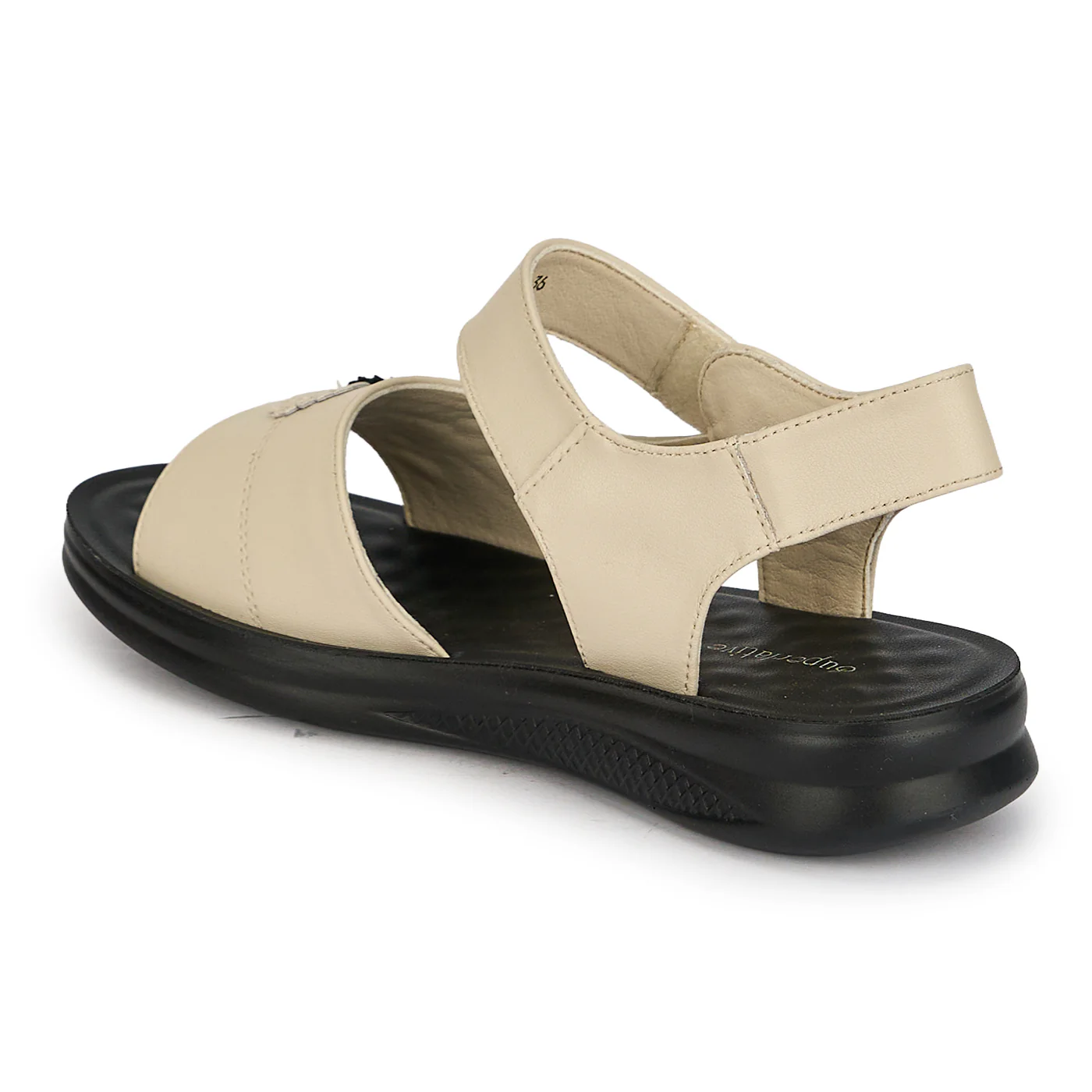 Sandale dama din piele naturala crem 19752 - Image 2