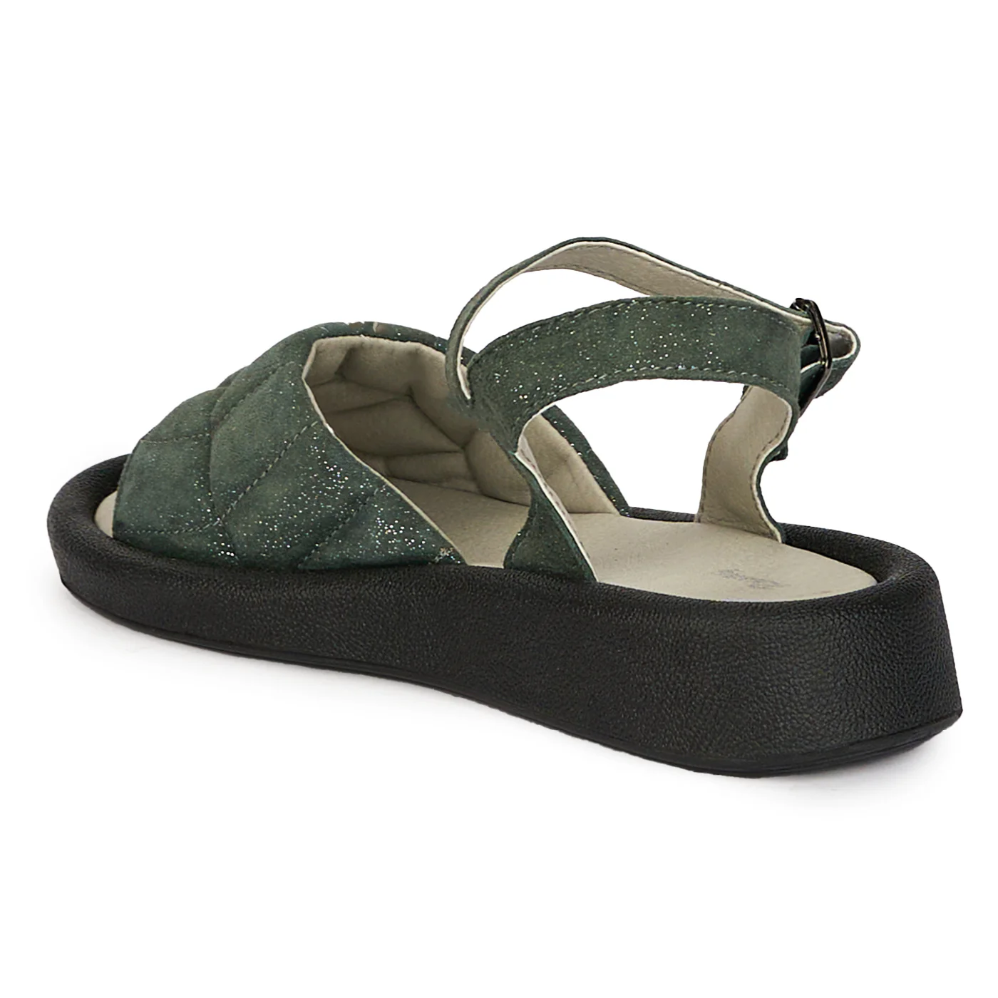 Sandale dama din piele naturala gri metalizat 18134 - Image 2