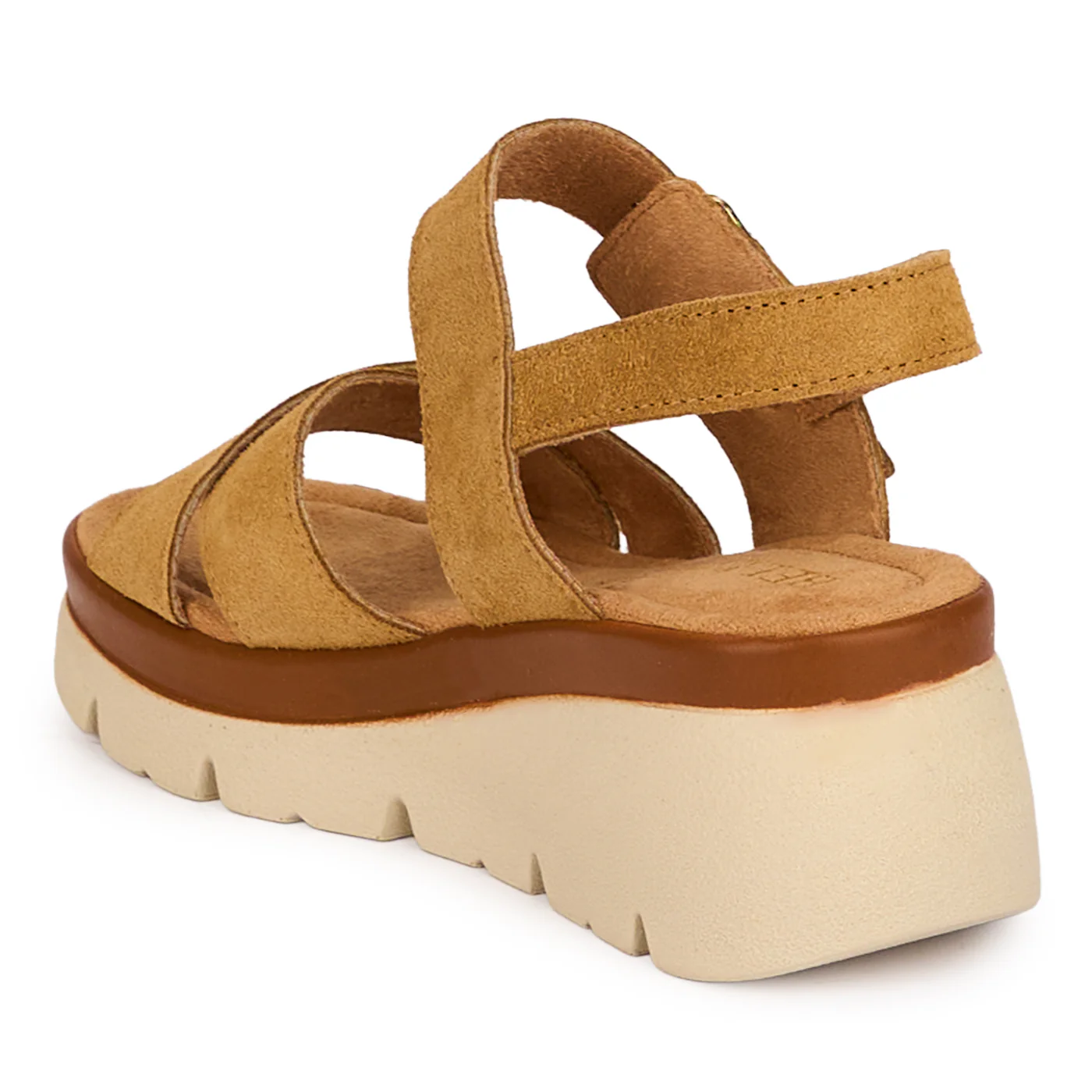 Sandale dama din piele naturala maro cu platforma 5 cm 18573 - Image 2