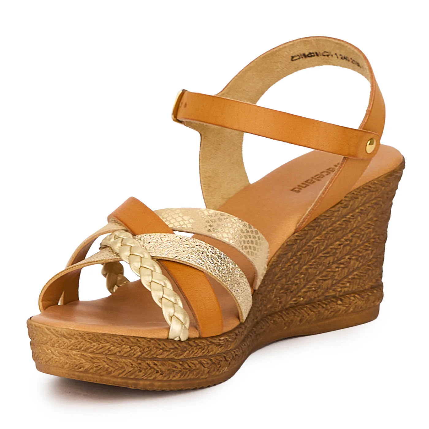 Sandale dama din piele naturala maro cu platforma 7.5 cm 15343 - Image 3