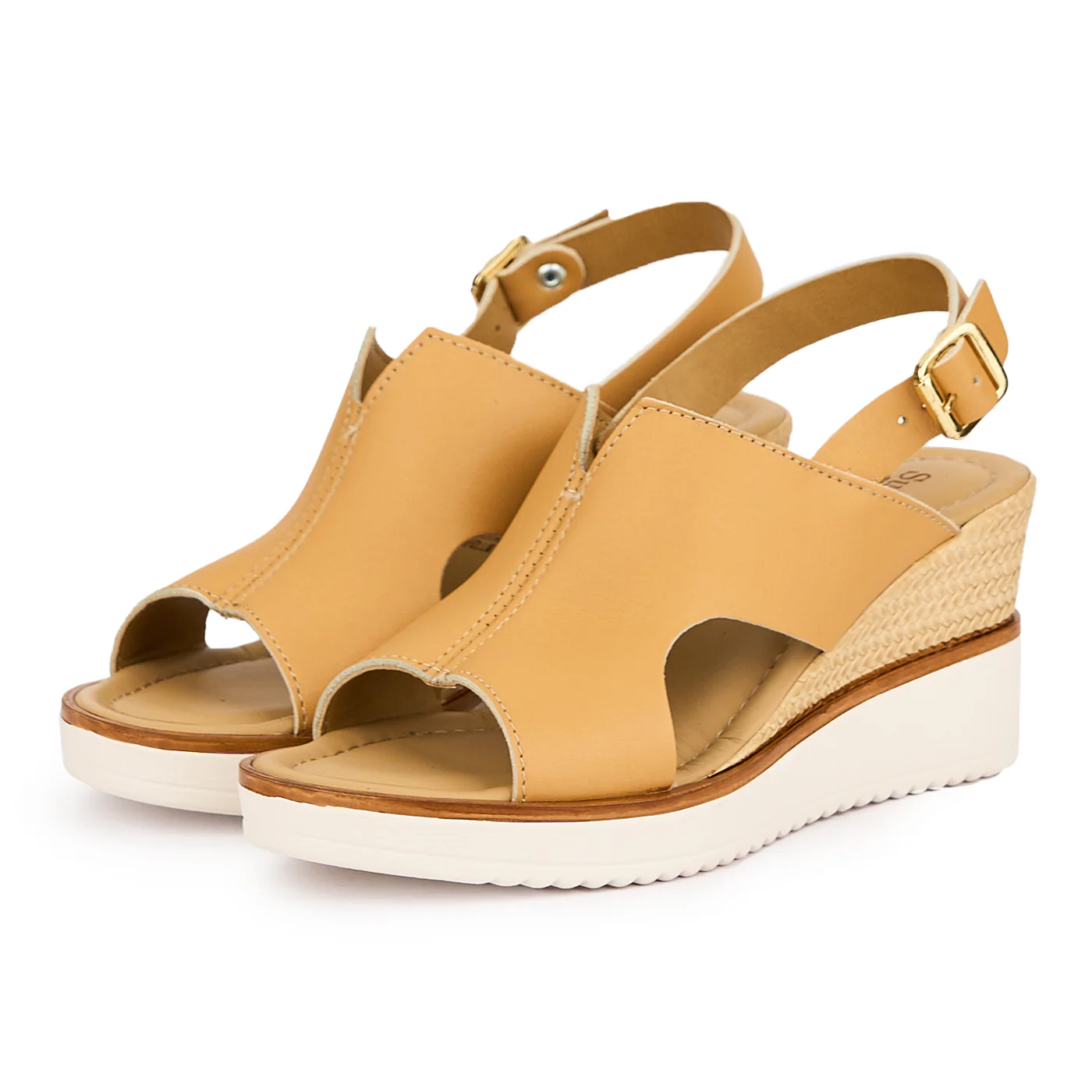 Sandale dama din piele naturala maro cu platforma 7 cm 16144 - Image 3