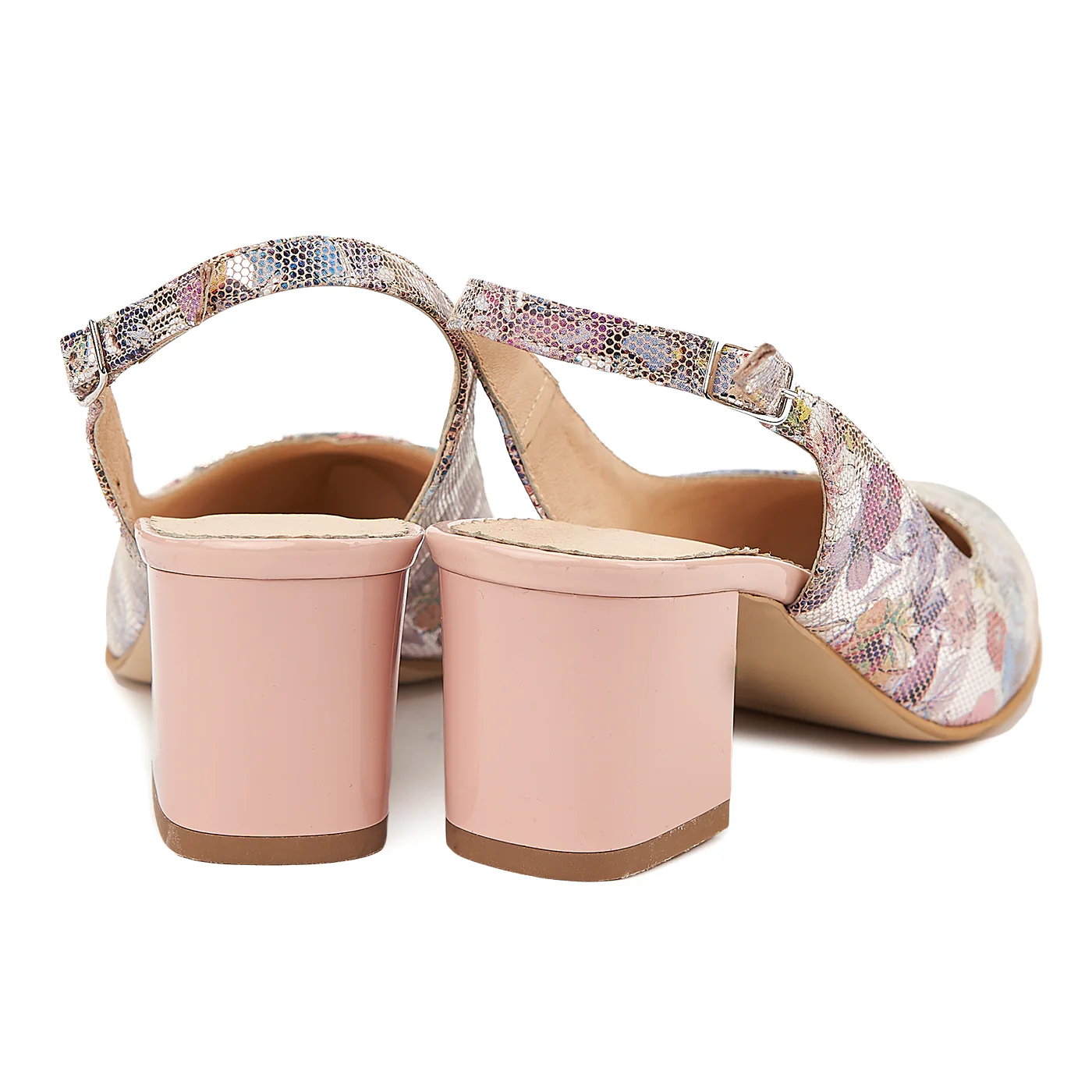 Sandale dama din piele naturala model floral 5011 - Image 3