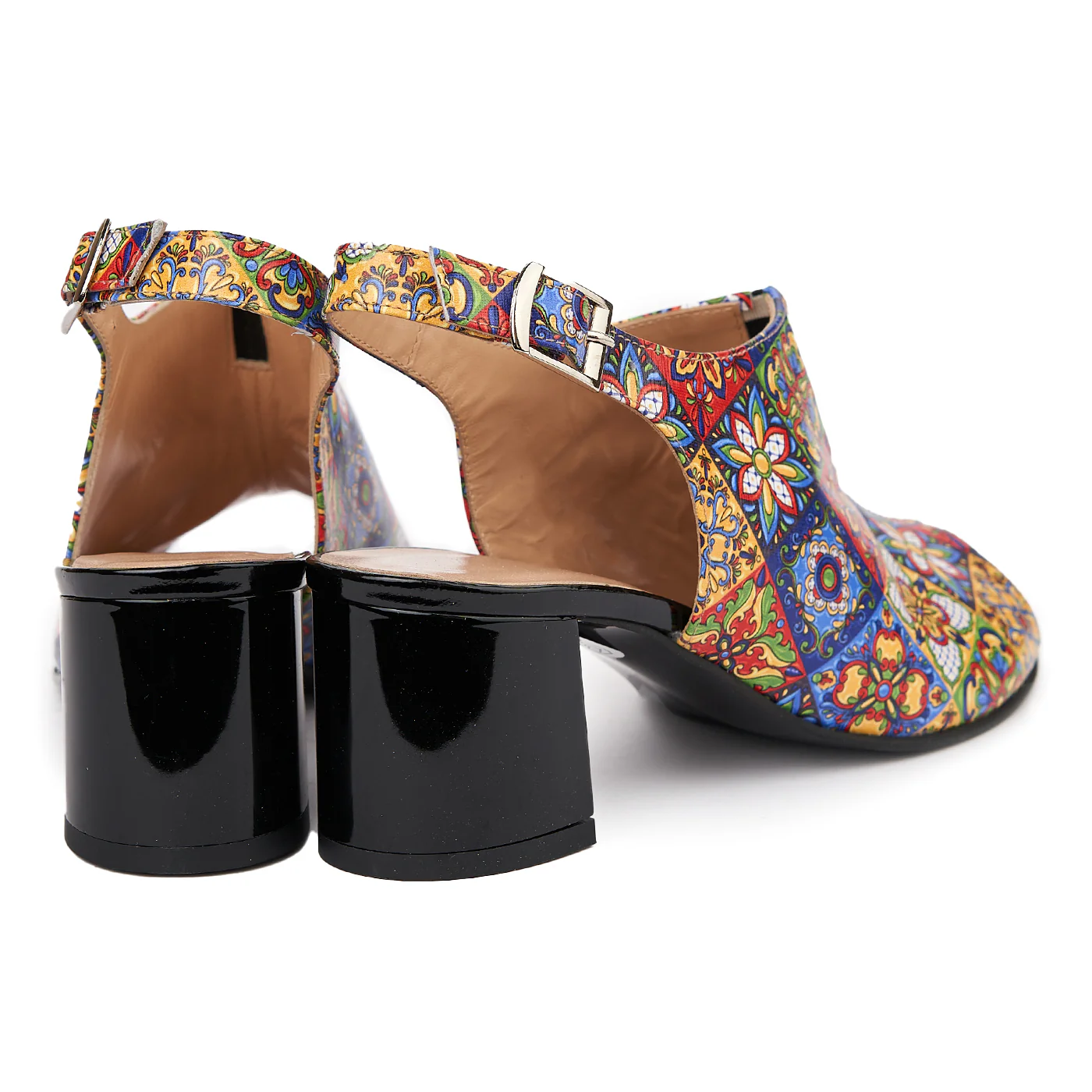 Sandale dama din piele naturala model geometric 5438 - Image 2