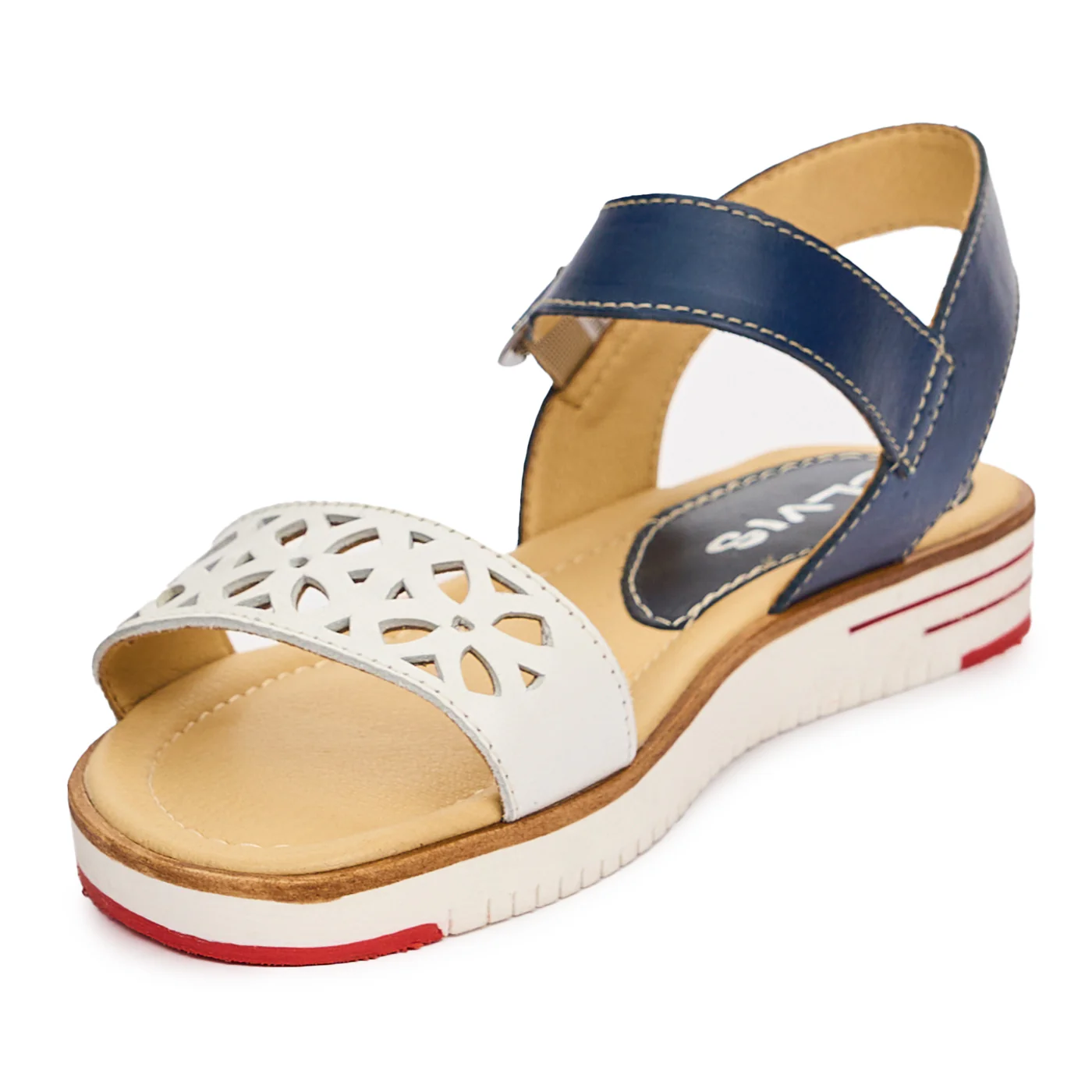 Sandale dama din piele naturala multicolor 13077 - Image 3
