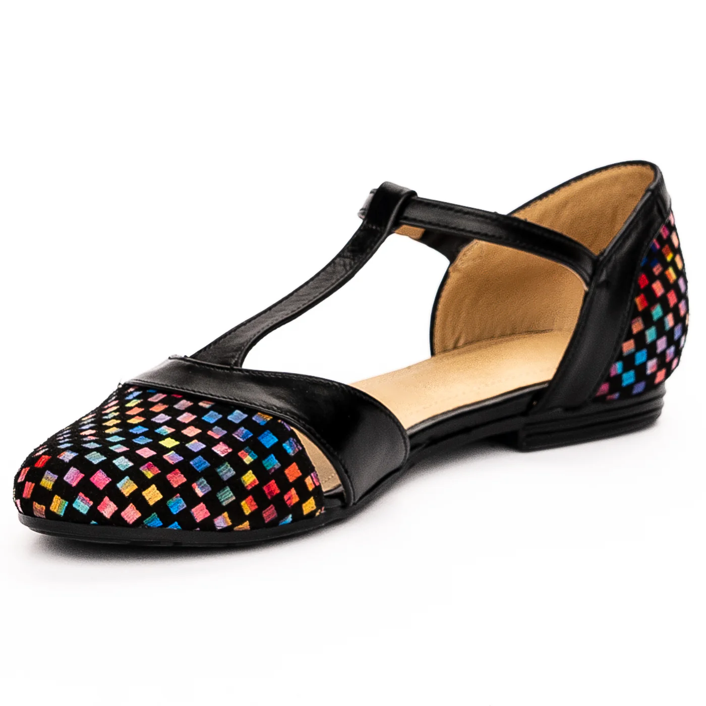 Sandale dama din piele naturala multicolor 13293 - Image 3