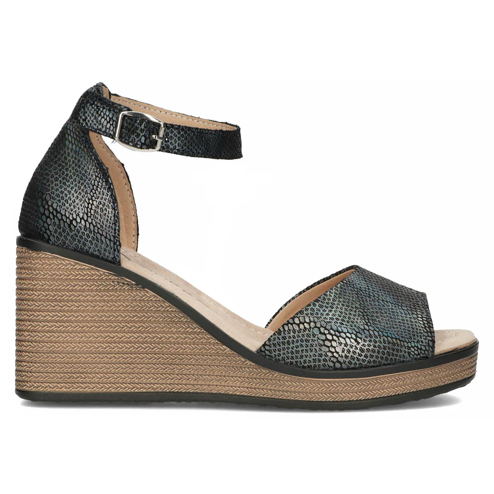 Sandale dama din piele naturala multicolor 13314