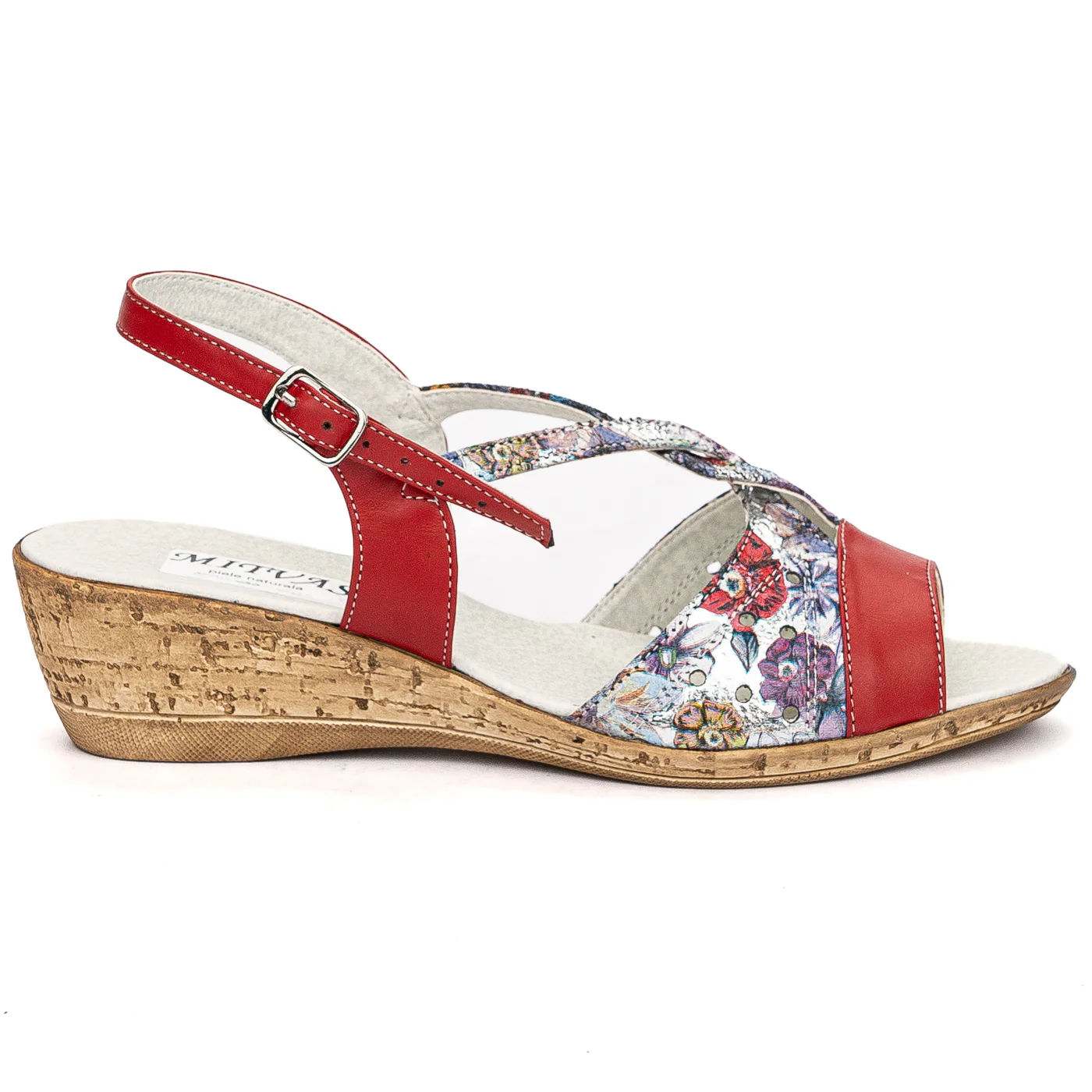 Sandale dama din piele naturala multicolor 13715