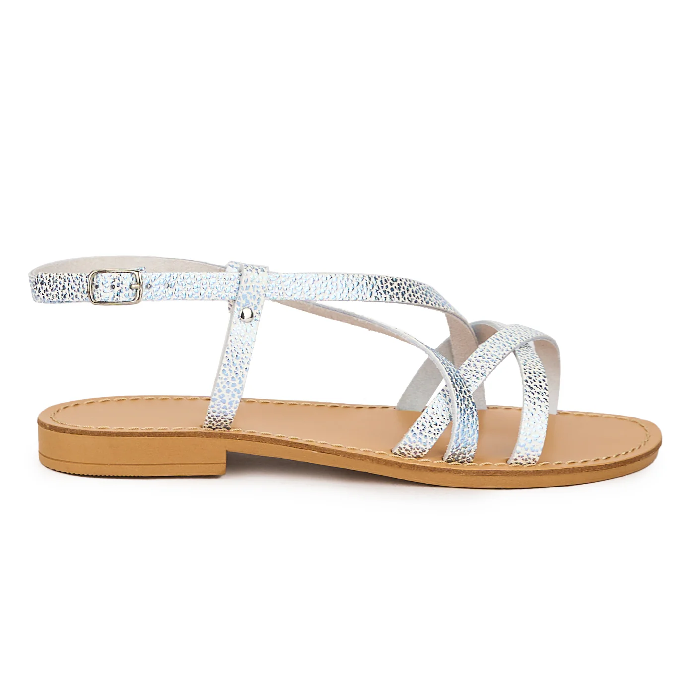 Sandale dama din piele naturala multicolor 15406