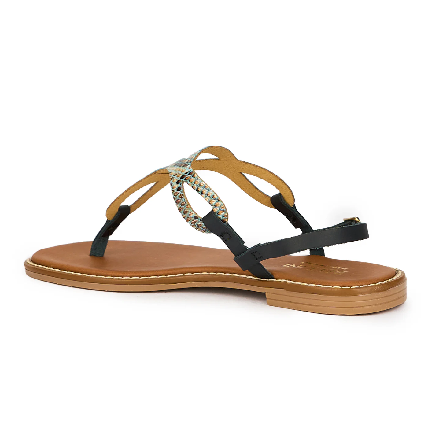 Sandale dama din piele naturala multicolor 15410 - Image 2