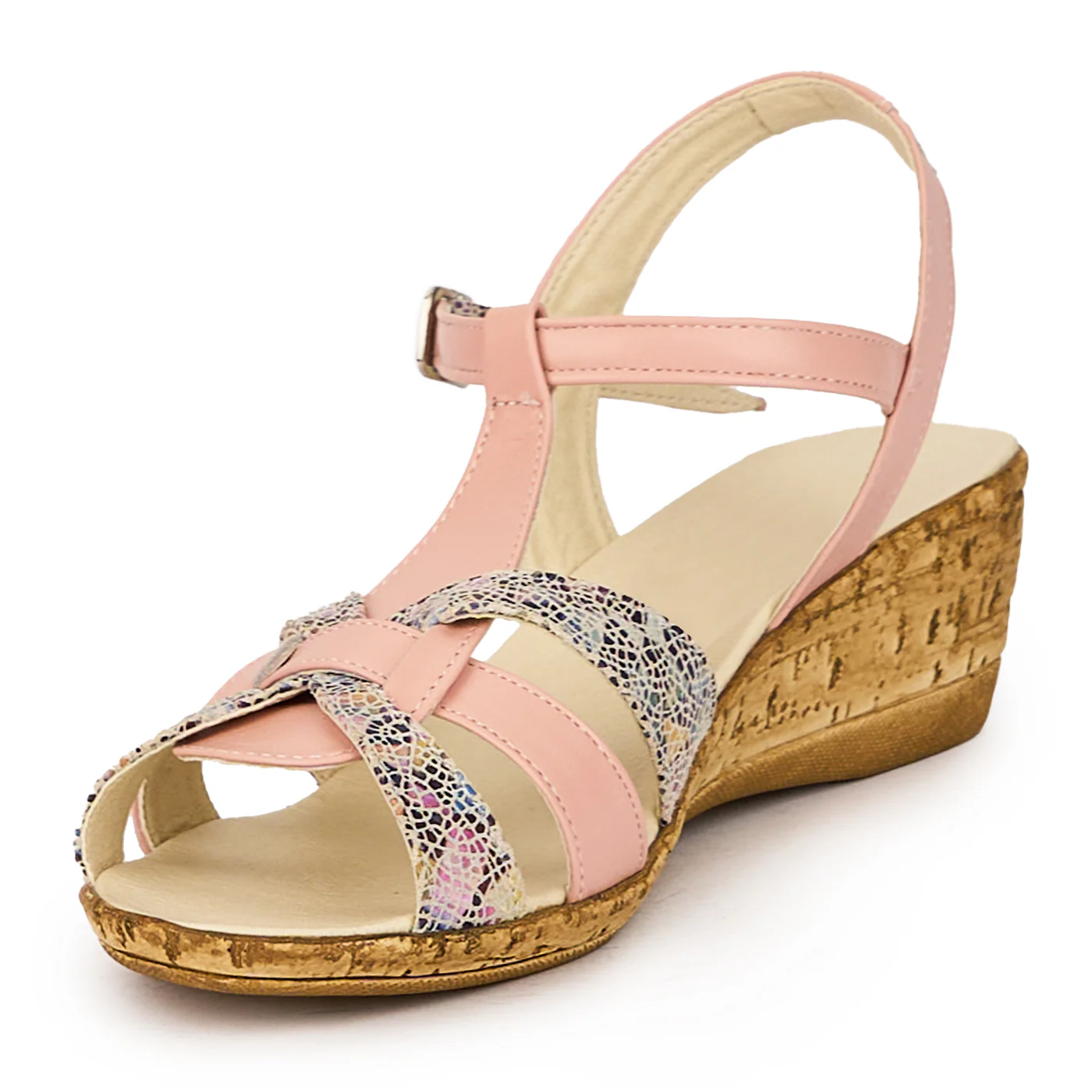 Sandale dama din piele naturala multicolor 16167 - Image 3