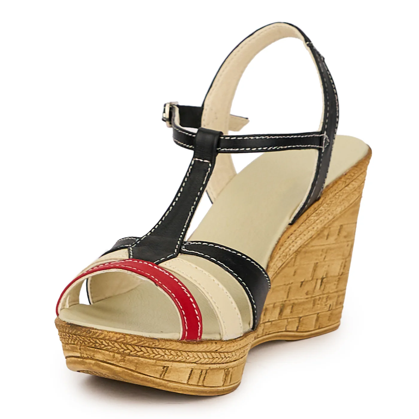 Sandale dama din piele naturala multicolor 16536 - Image 3