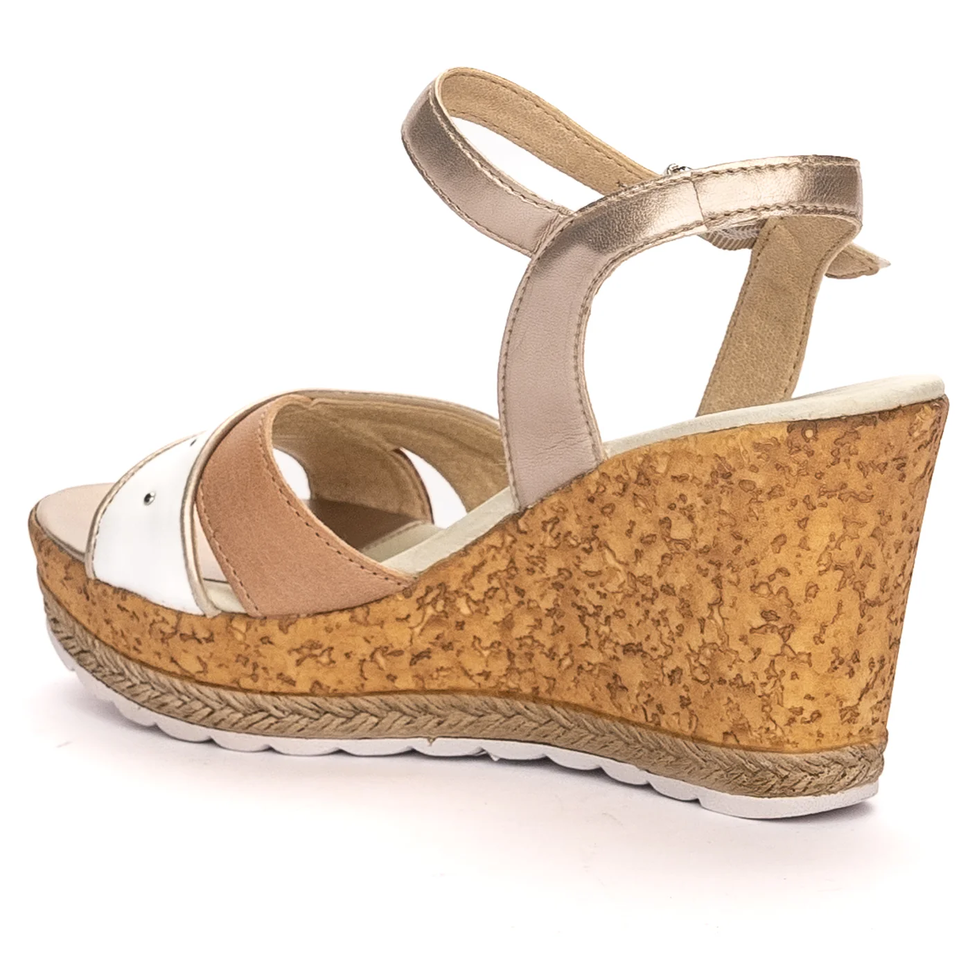 Sandale dama din piele naturala multicolor cu platforma 13473 - Image 7