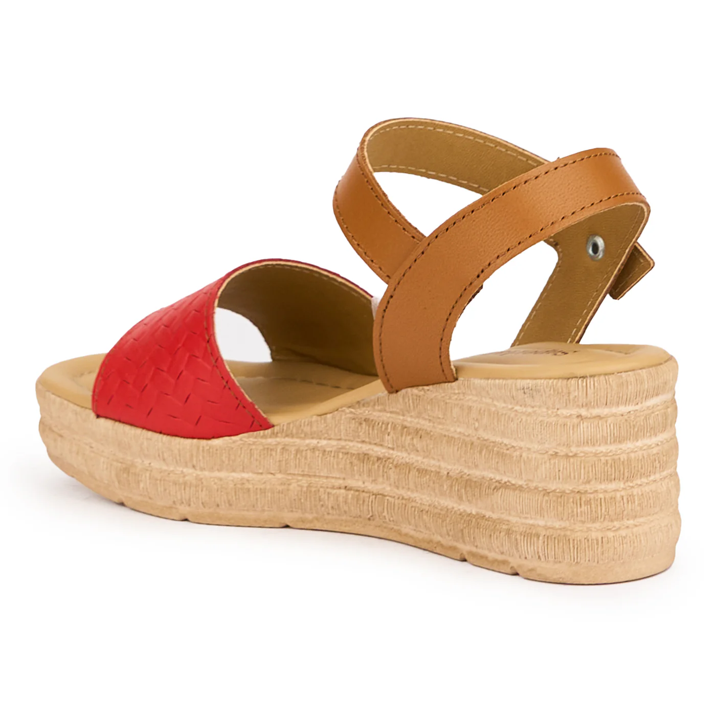 Sandale dama din piele naturala multicolor cu platforma 6.5 cm 16123 - Image 2