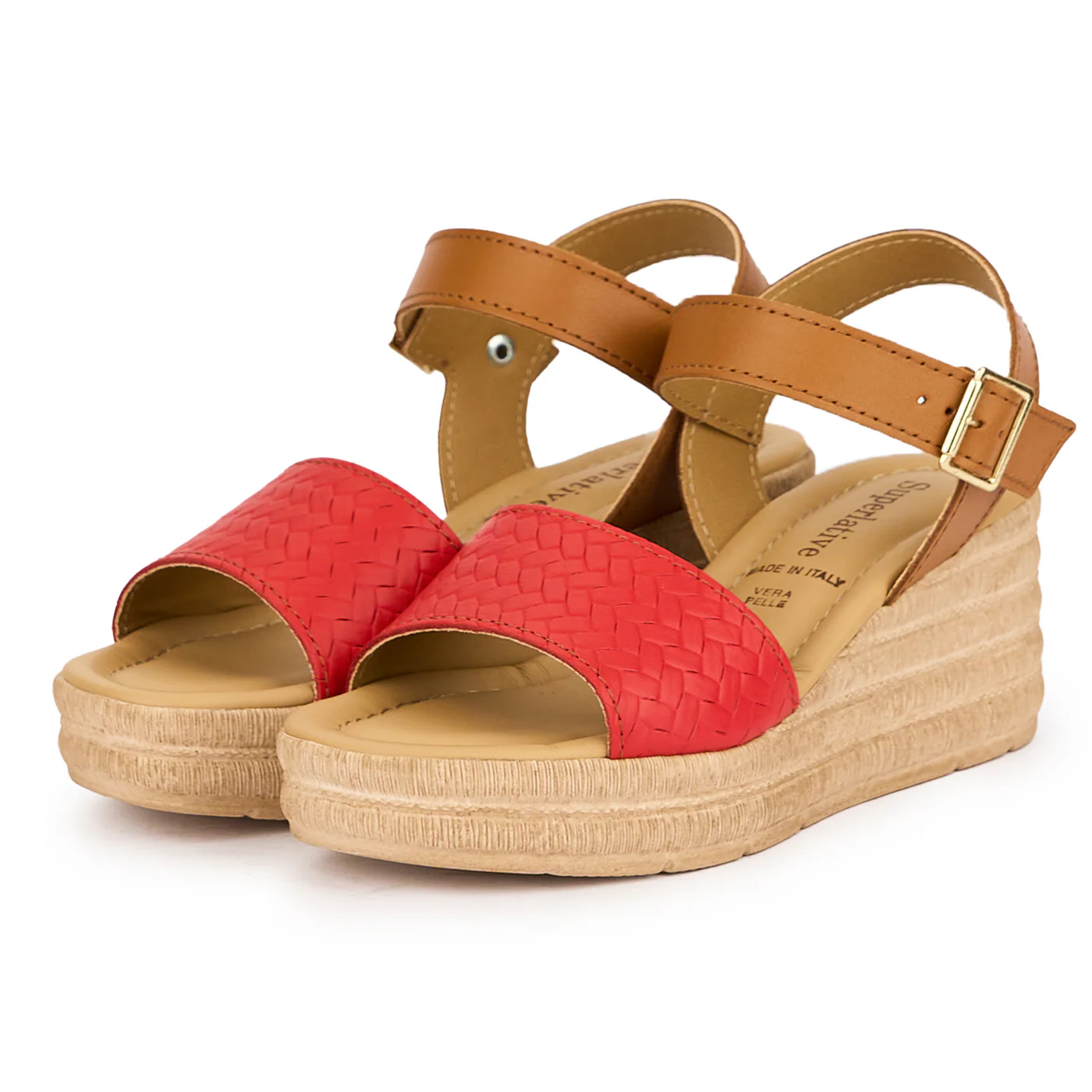 Sandale dama din piele naturala multicolor cu platforma 6.5 cm 16123 - Image 3