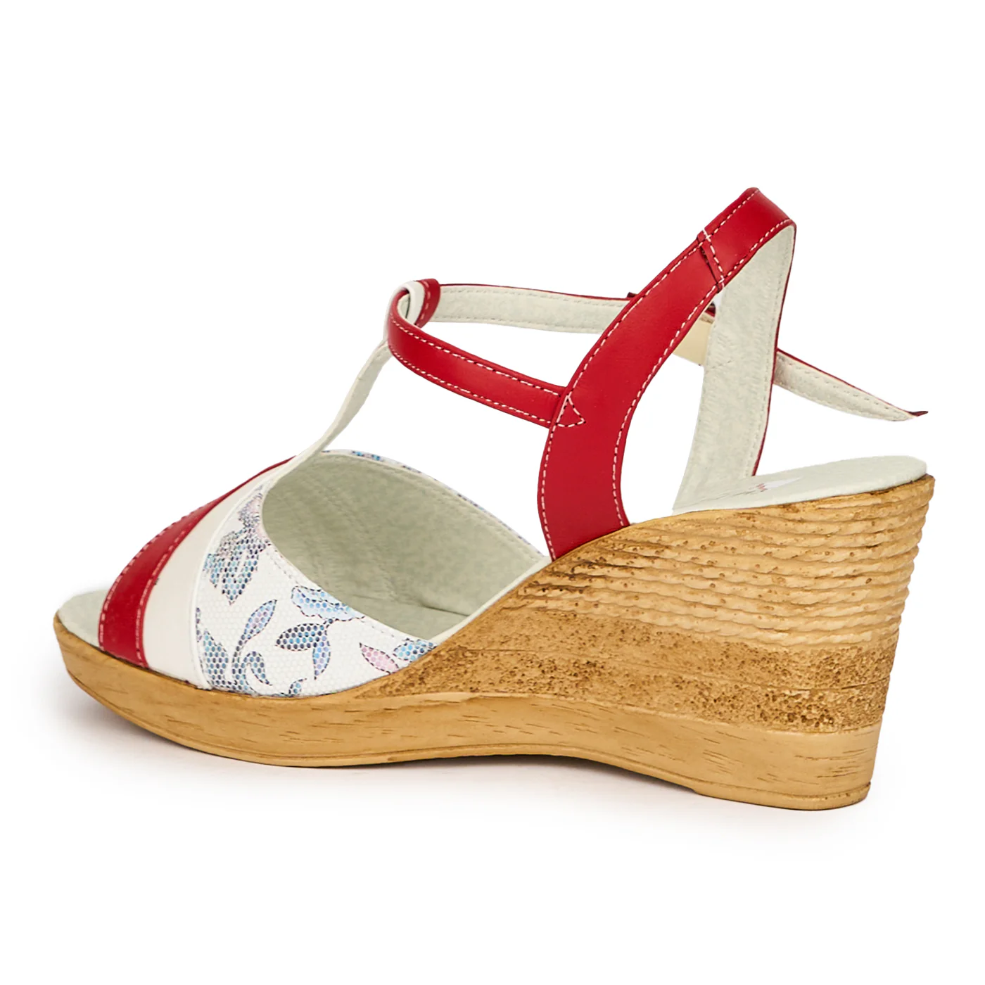 Sandale dama din piele naturala multicolor cu platforma 8 cm 15302 - Image 2