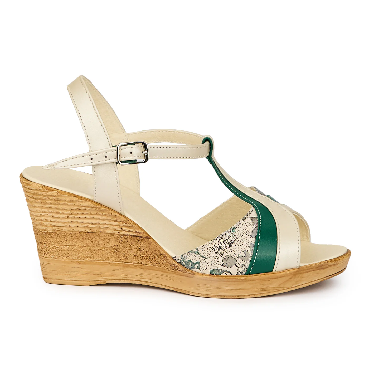 Sandale dama din piele naturala multicolor cu platforma 8 cm 15304