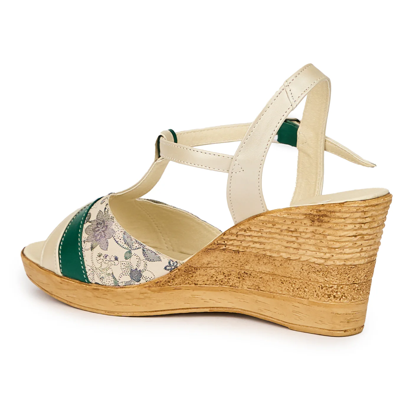 Sandale dama din piele naturala multicolor cu platforma 8 cm 15304 - Image 2