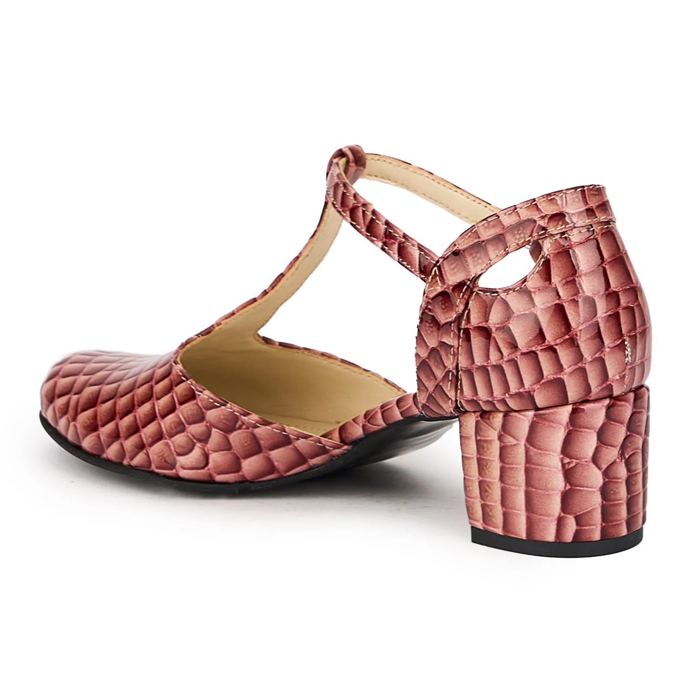 Sandale dama din piele naturala multicolor cu toc gros 5 cm 15986 - Image 2