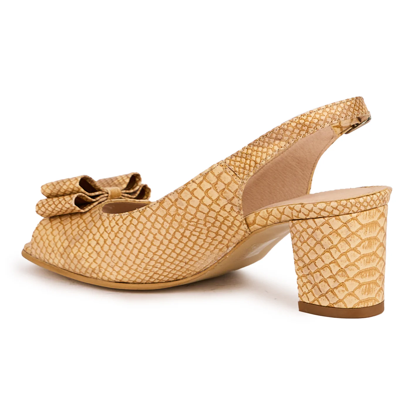 Sandale dama din piele naturala multicolor cu toc gros 6 cm 16442 - Image 2