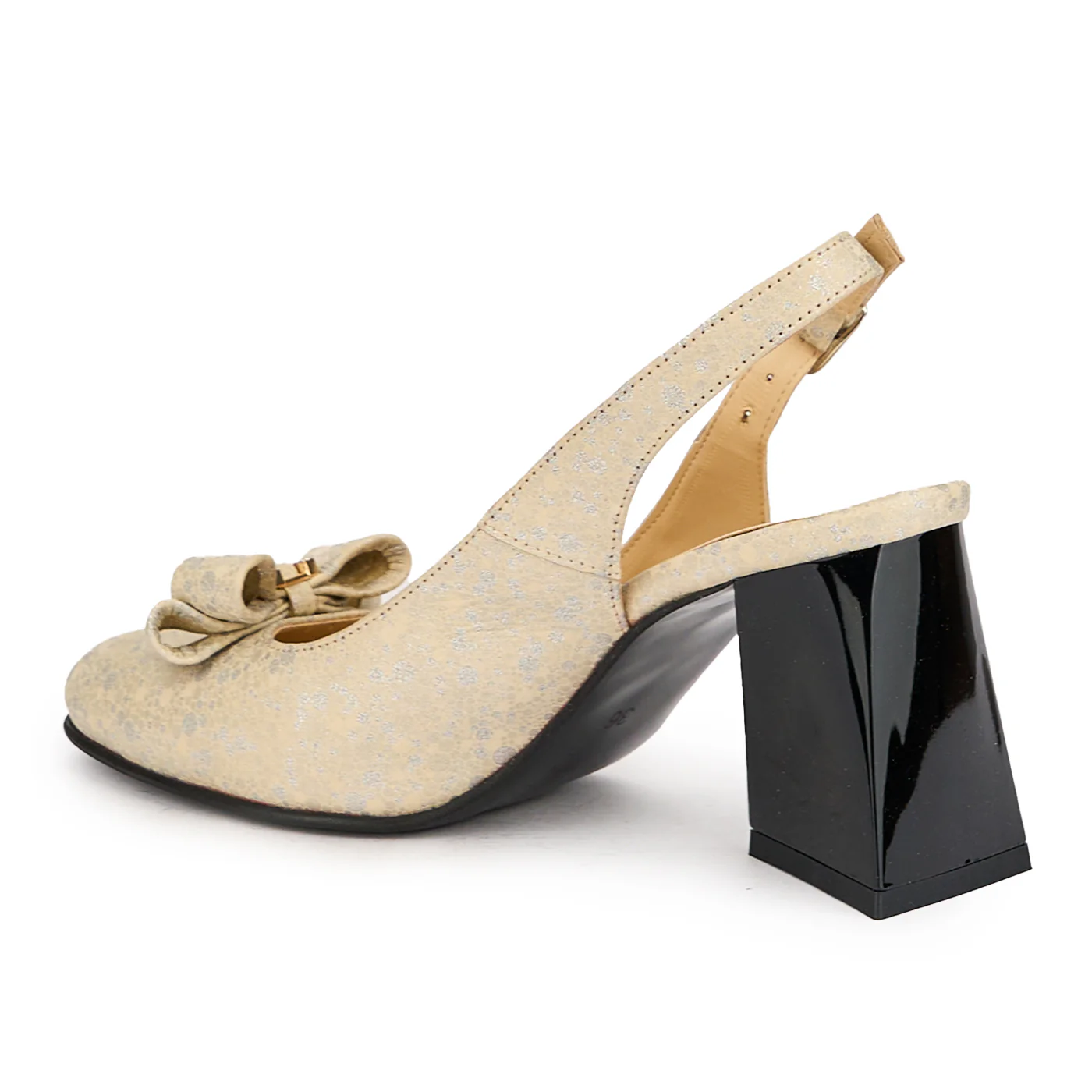 Sandale dama din piele naturala multicolor cu toc gros 7.5 cm 16252 - Image 2