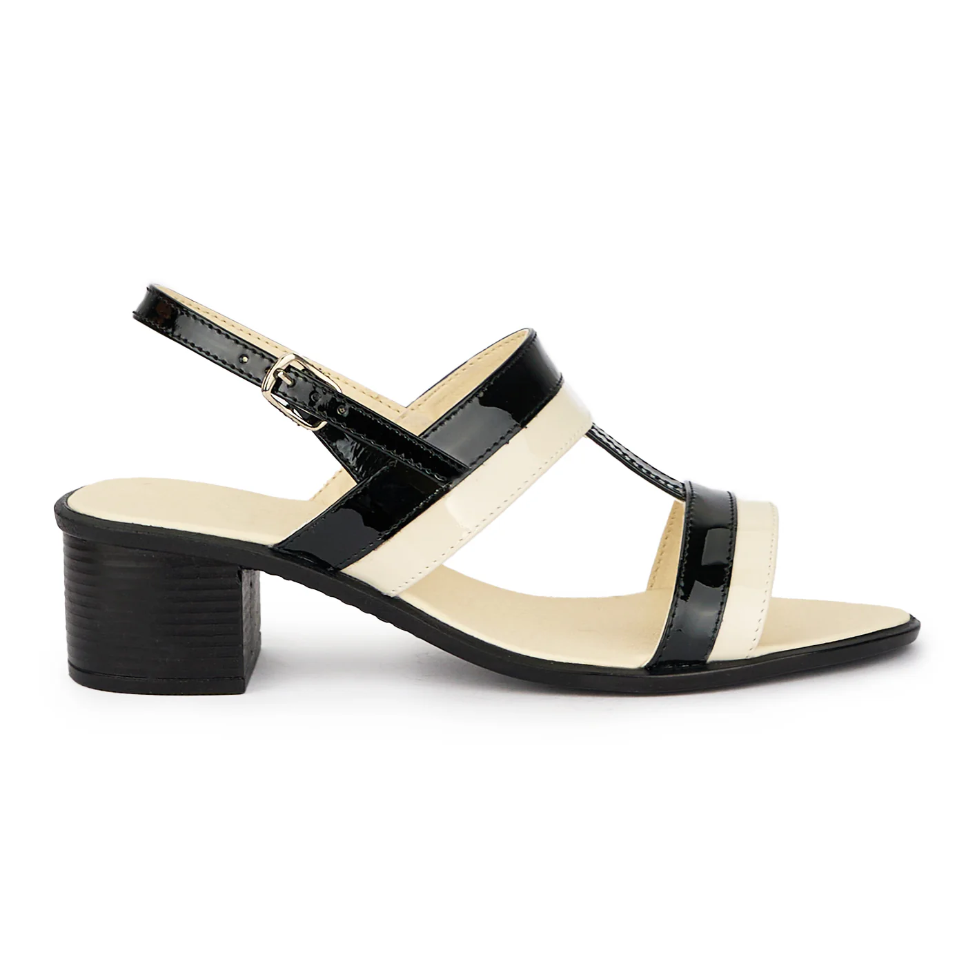 Sandale dama din piele naturala multicolor negru-bej 15472
