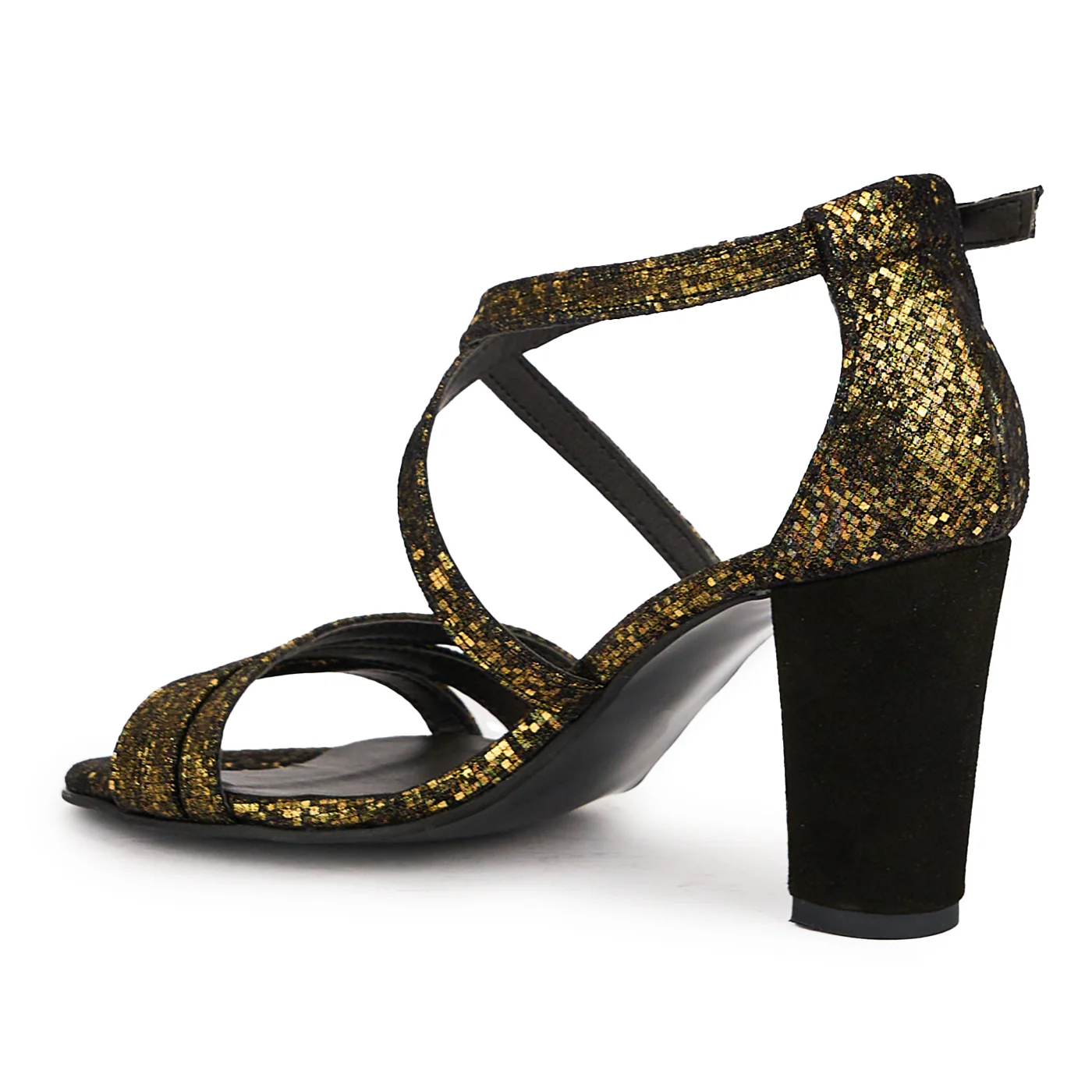 Sandale dama din piele naturala multicolor toc gros 9 cm 16242 - Image 2
