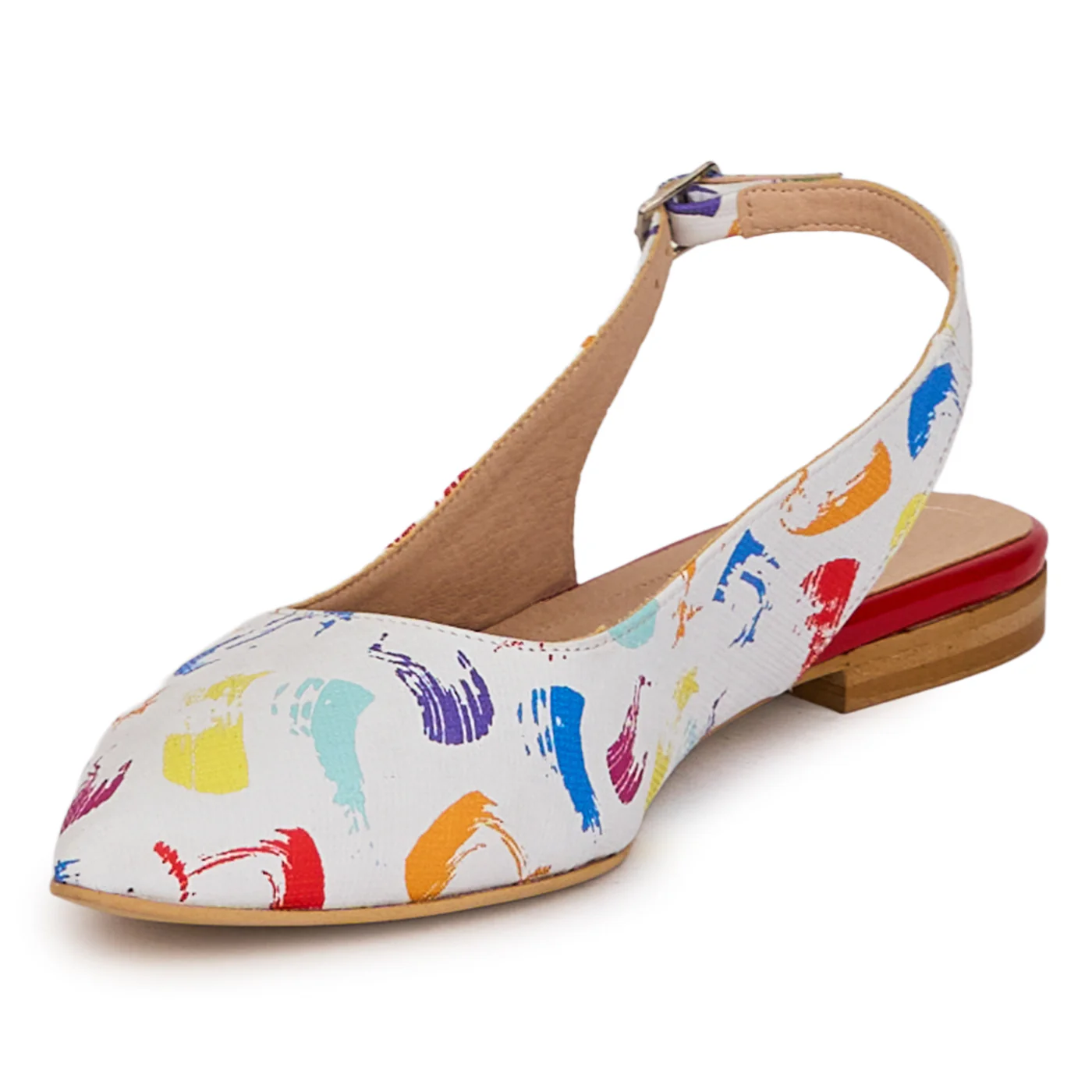 Sandale dama din piele naturala multicolora 18631 - Image 3