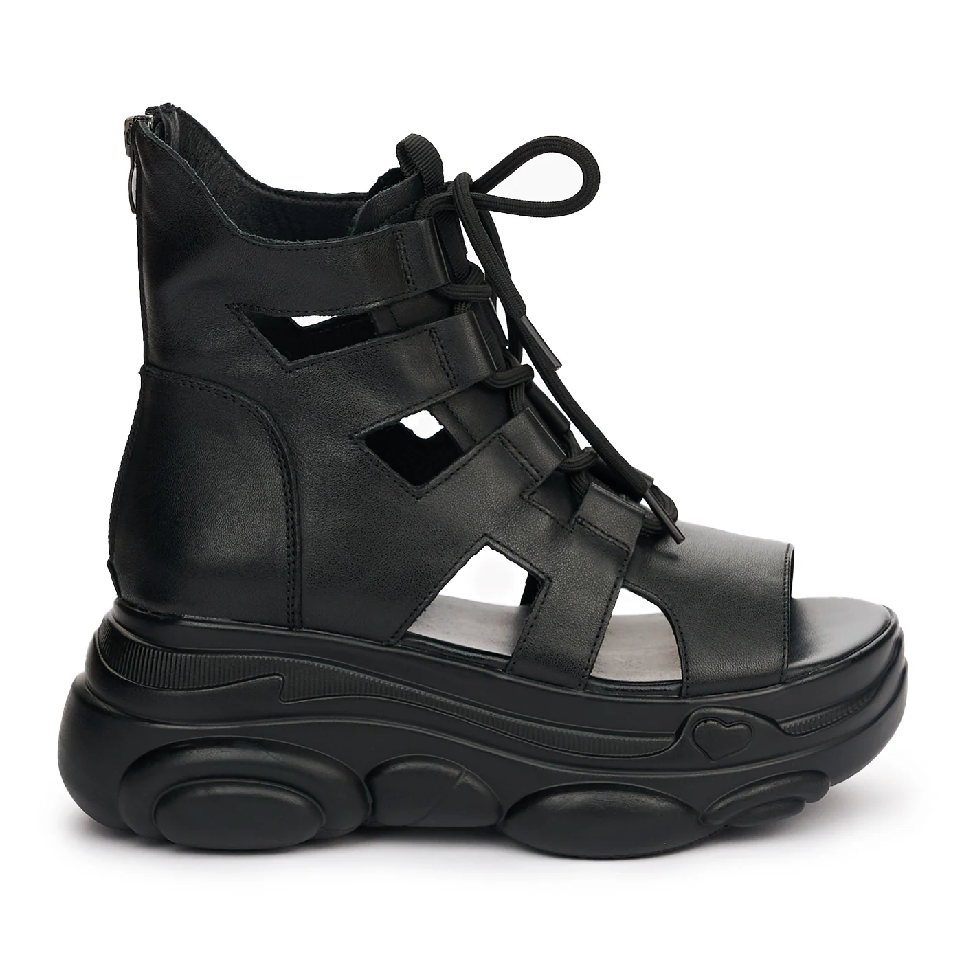 Sandale dama din piele naturala neagra 13111