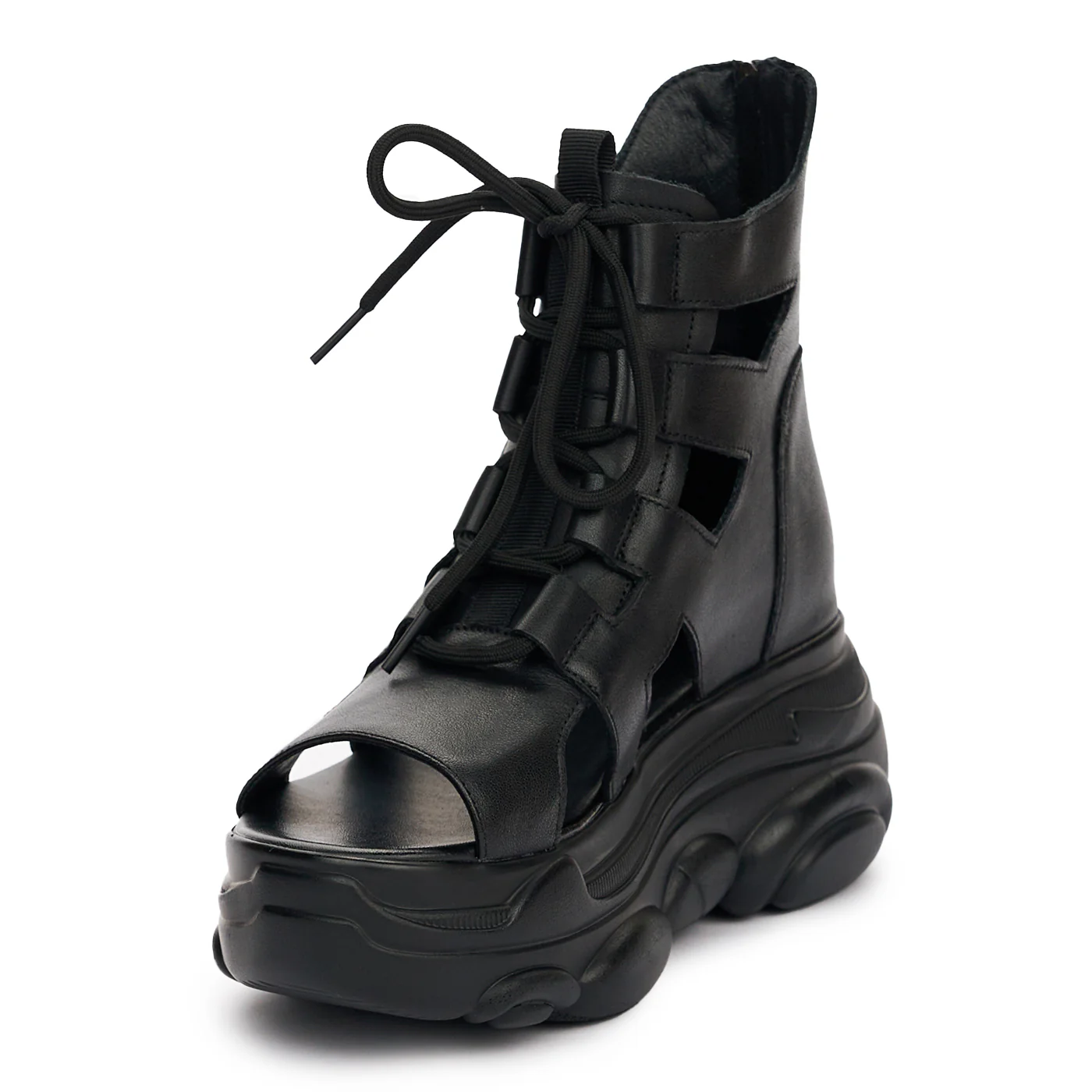 Sandale dama din piele naturala neagra 13111 - Image 3