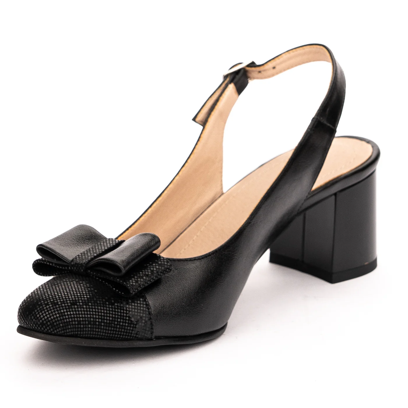 Sandale dama din piele naturala neagra 13180 - Image 3