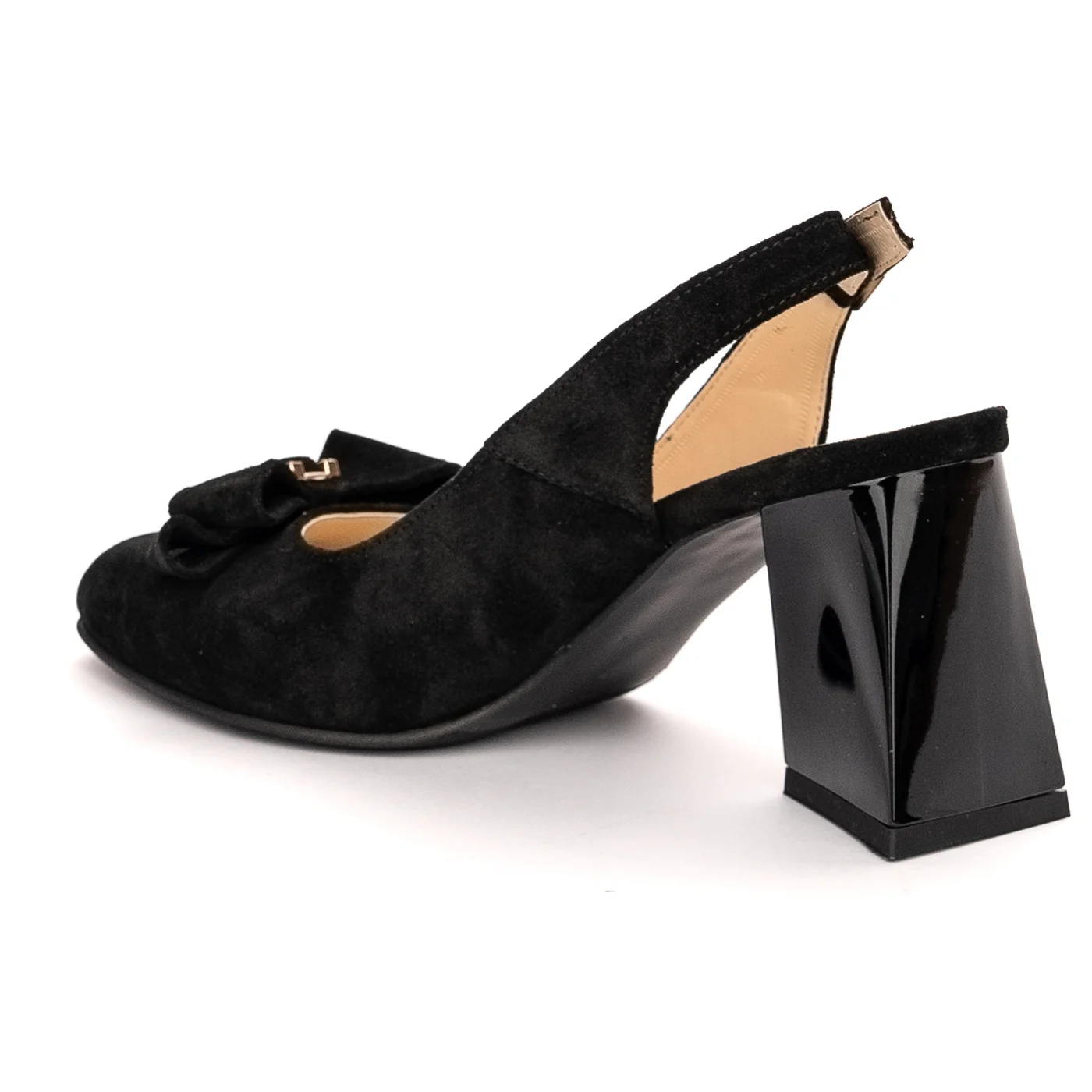 Sandale dama din piele naturala neagra 13403 - Image 2
