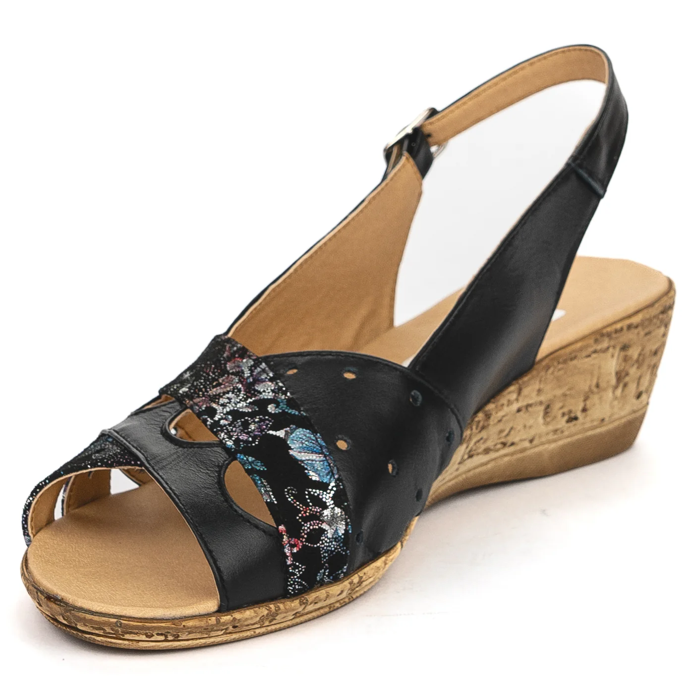 Sandale dama din piele naturala neagra 13822 - Image 3