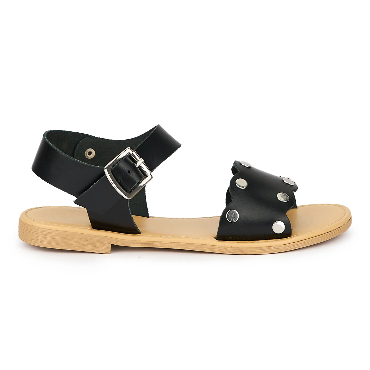 Sandale dama din piele naturala neagra 15393