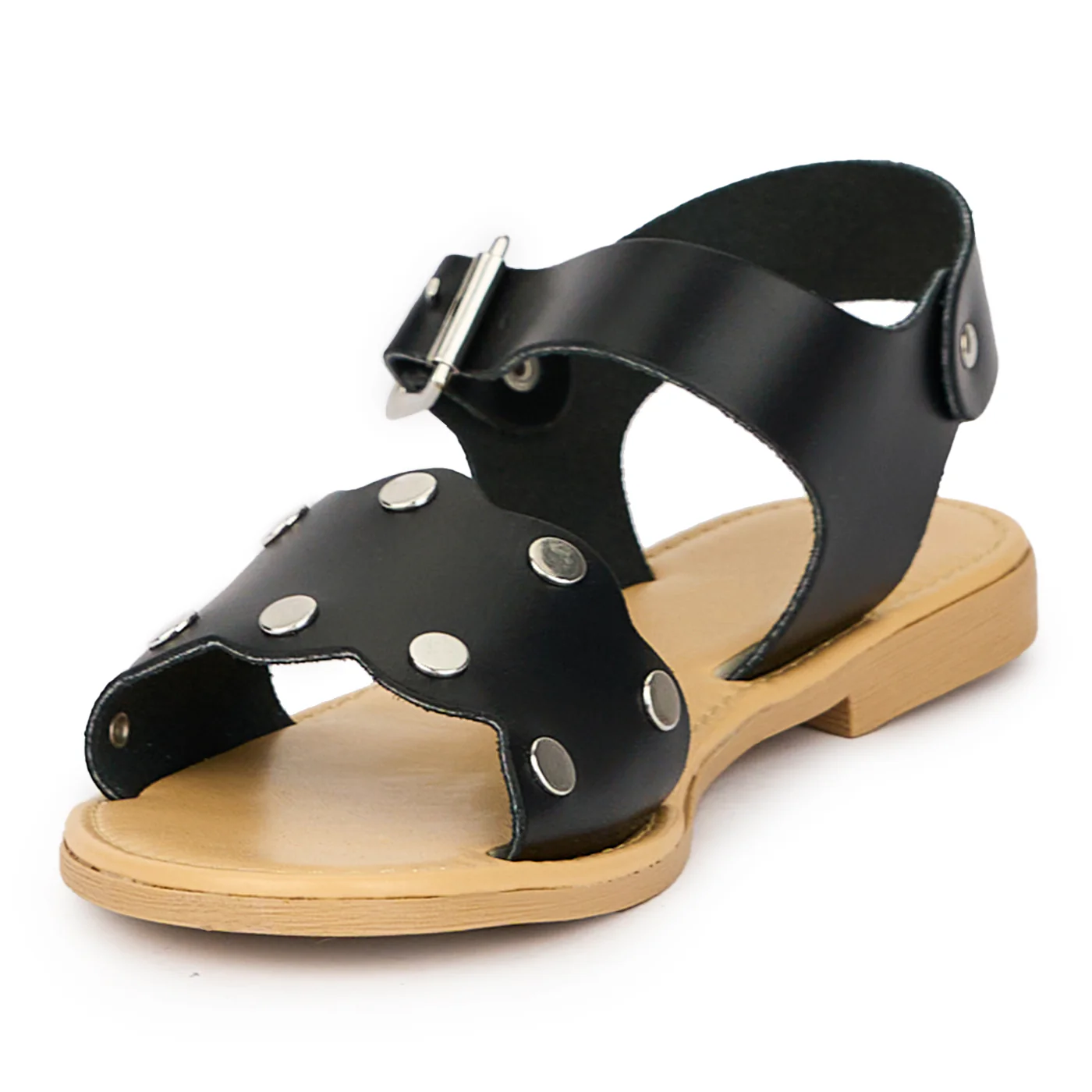 Sandale dama din piele naturala neagra 15393 - Image 3