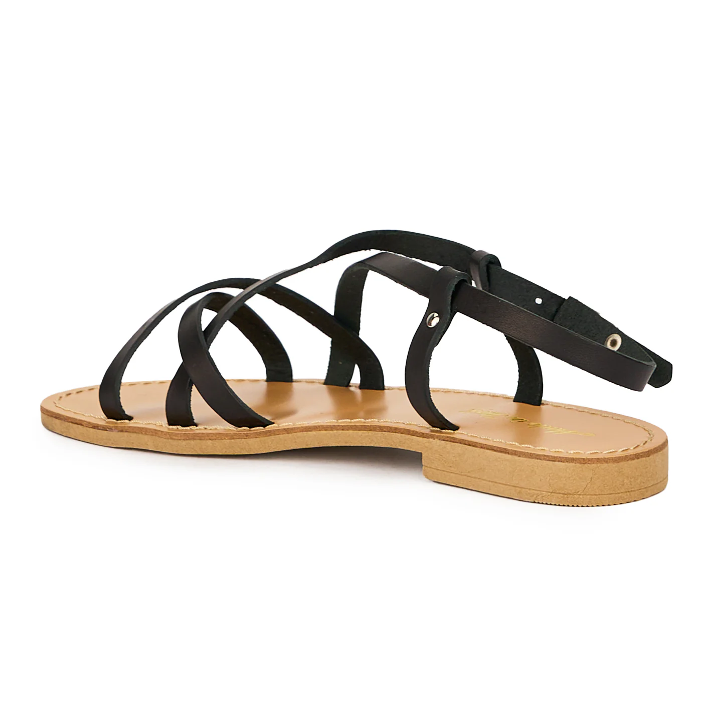 Sandale dama din piele naturala neagra 15400 - Image 2