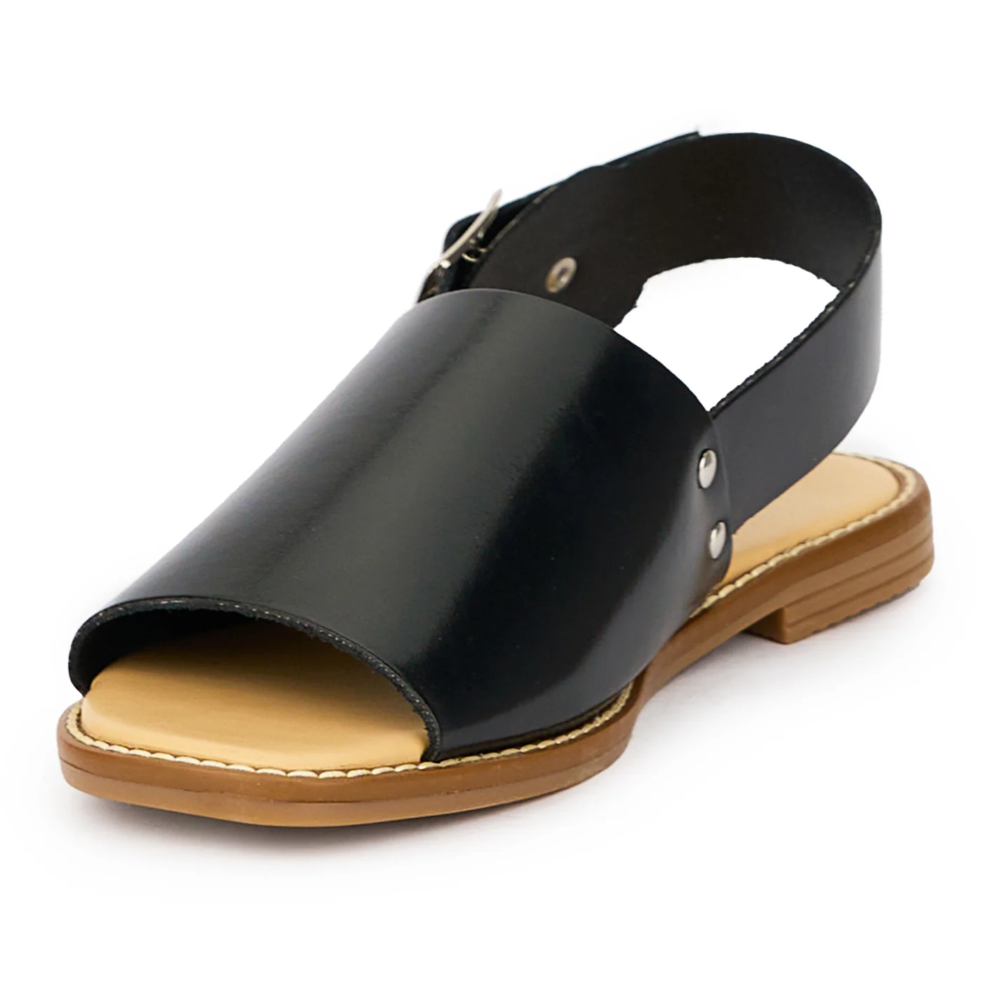Sandale dama din piele naturala neagra 15409 - Image 3