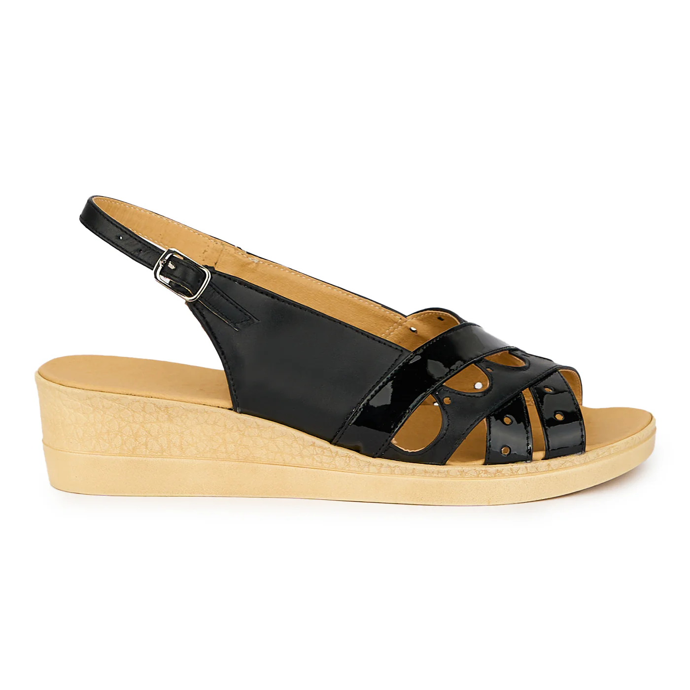 Sandale dama din piele naturala neagra 15579