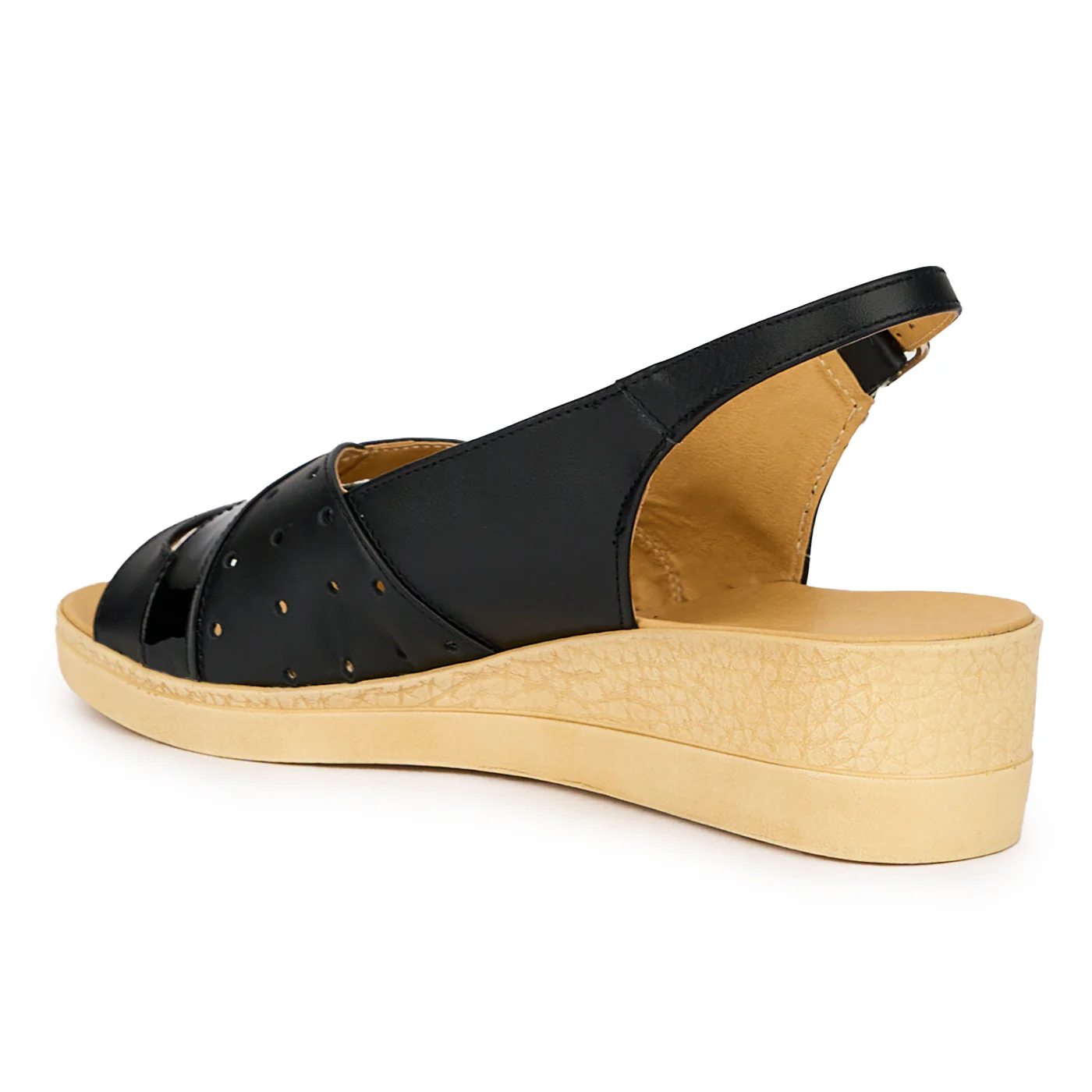 Sandale dama din piele naturala neagra 15579 - Image 2