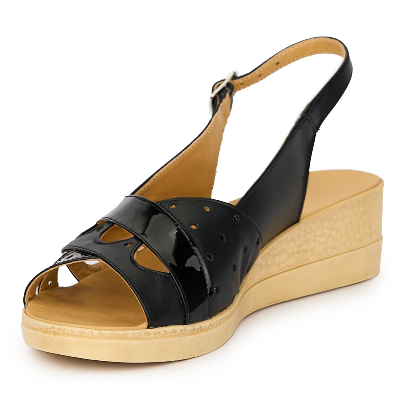 Sandale dama din piele naturala neagra 15579 - Image 3