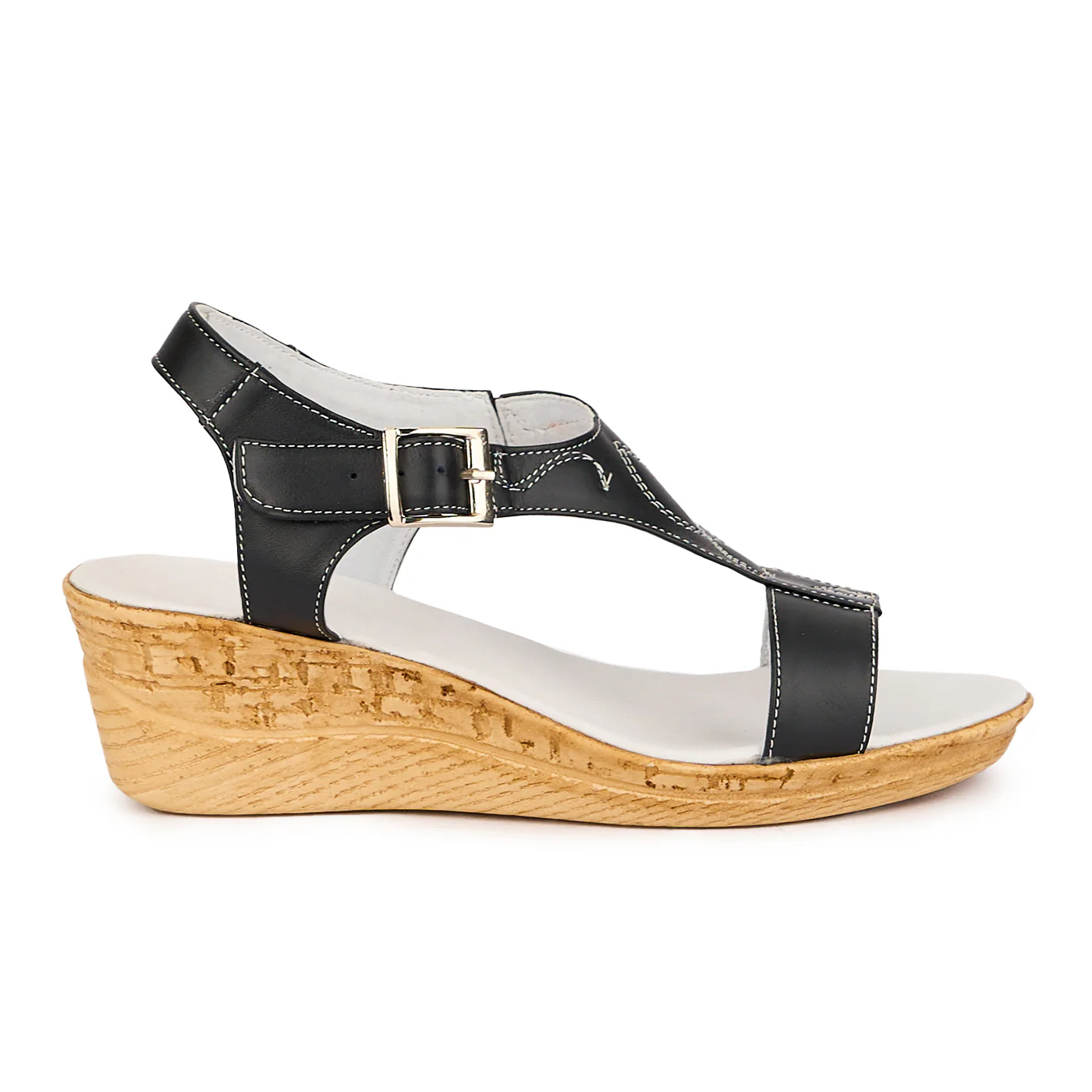 Sandale dama din piele naturala neagra 16541
