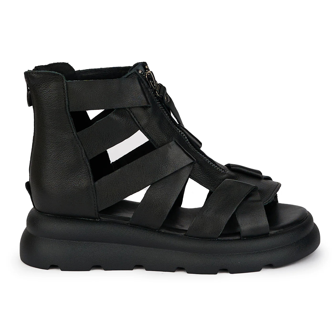 Sandale dama din piele naturala neagra 18094
