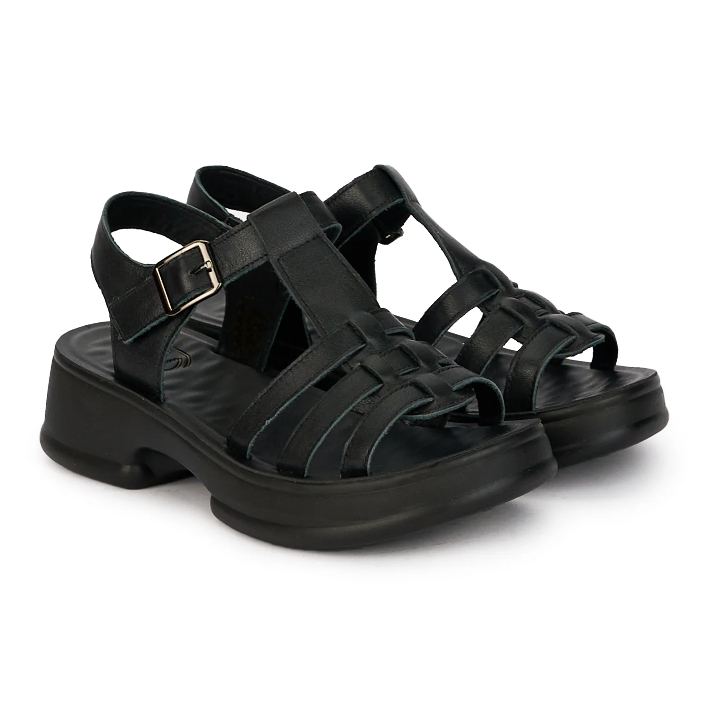 Sandale dama din piele naturala neagra 18208 - Image 4